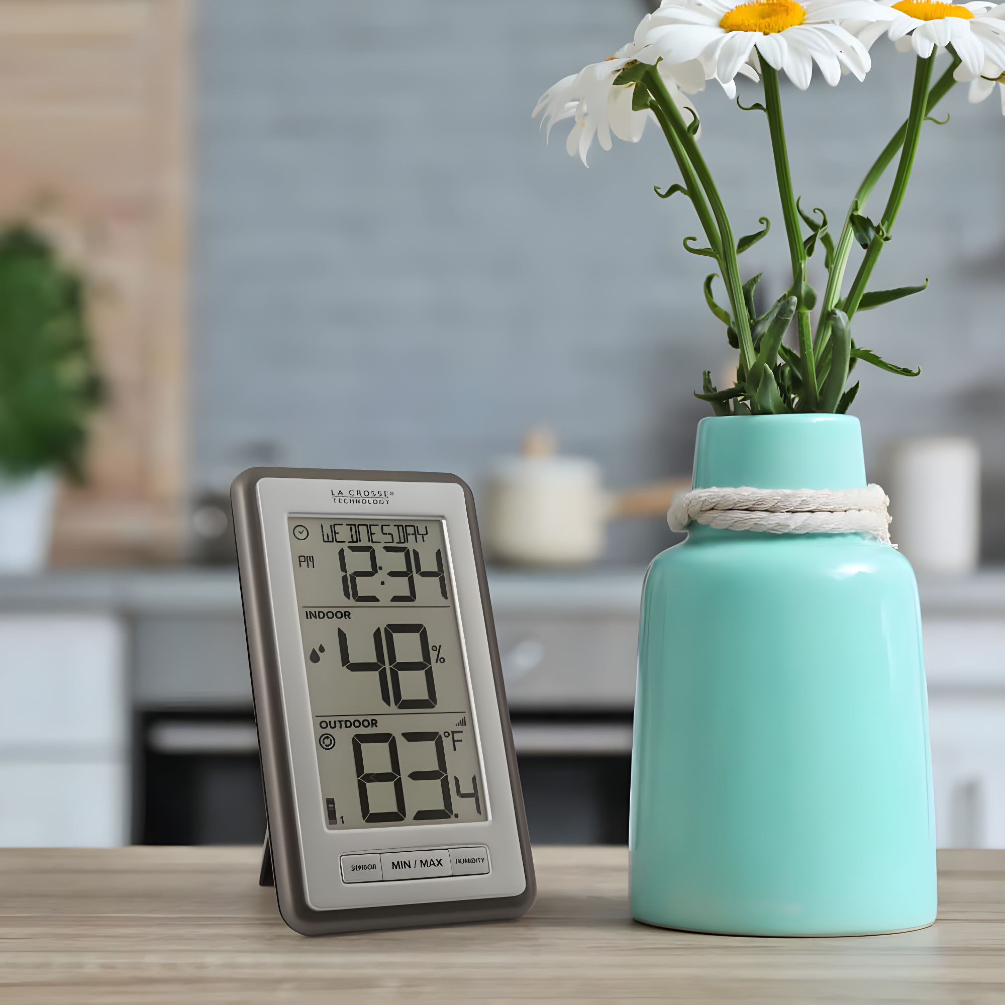 La Crosse Technology Wireless Weather Stations 5.86'' Wireless Outdoor Clock Thermometer