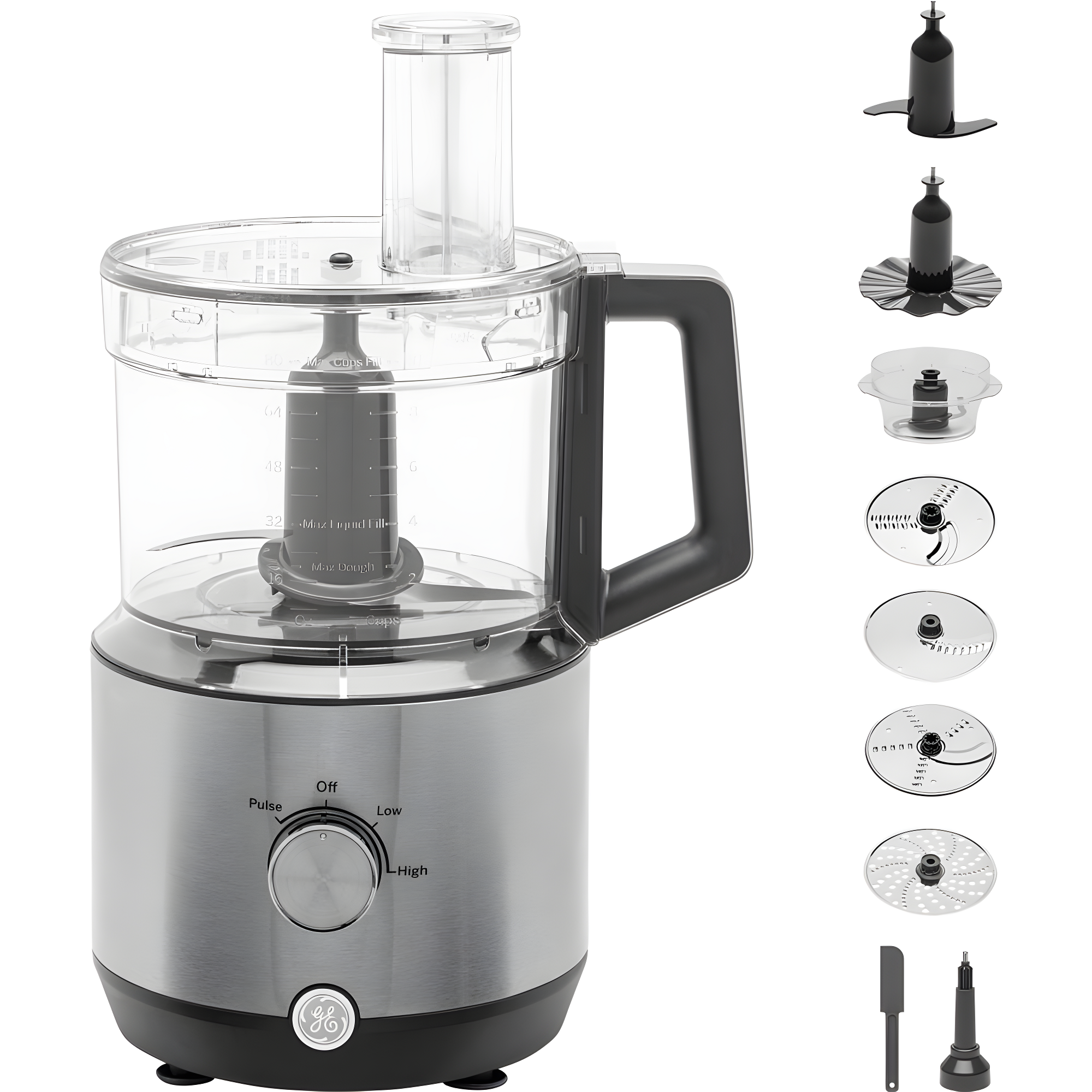 GE Appliances 12-Cup Food Processor with Accessories
