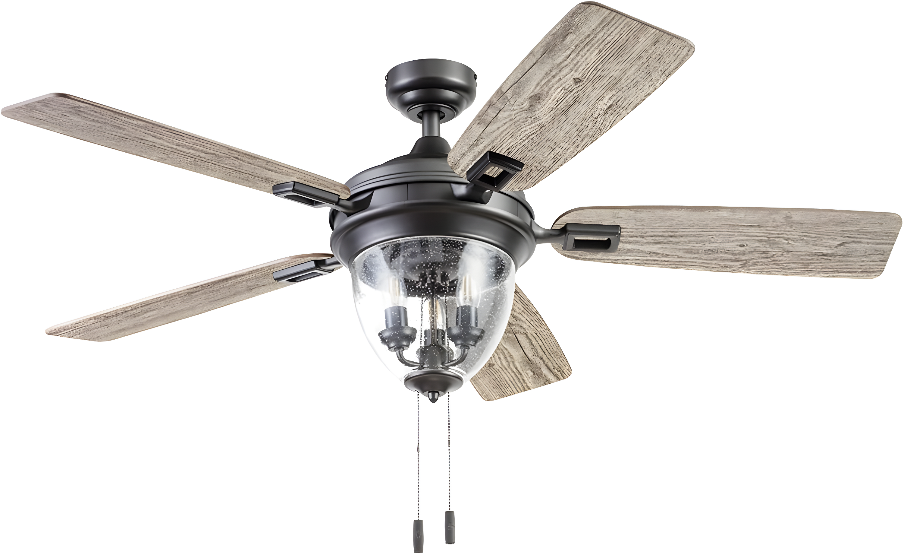 52" Glencrest 5 - Blade Standard Ceiling Fan with Pull Chain and Light Kit Included