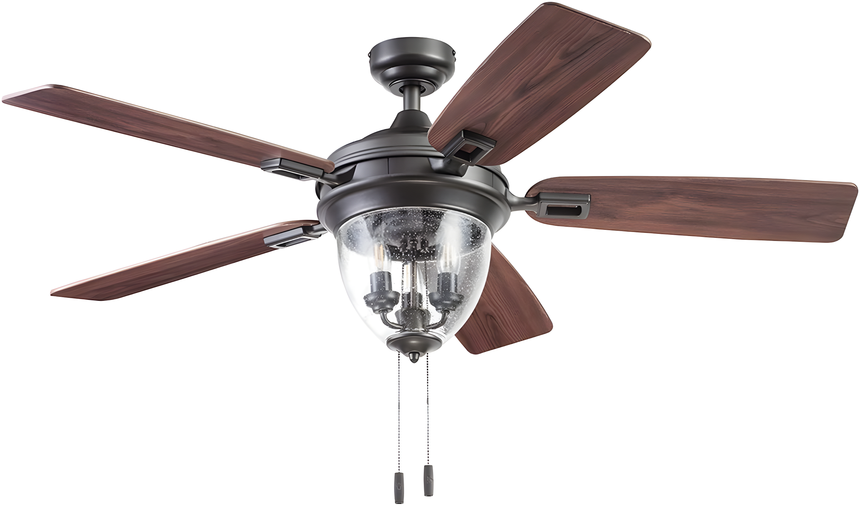 52" Glencrest 5 - Blade Standard Ceiling Fan with Pull Chain and Light Kit Included