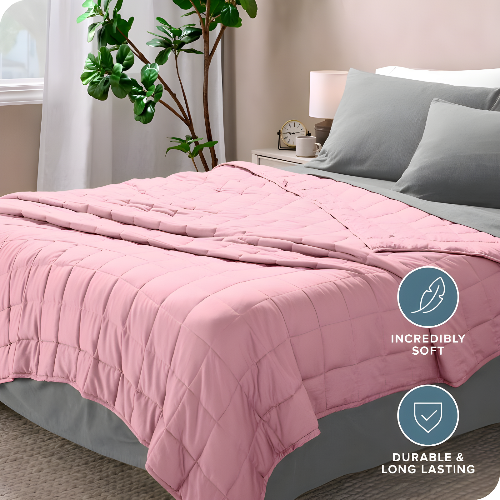 Bare Home Cotton Twill Weighted Blanket