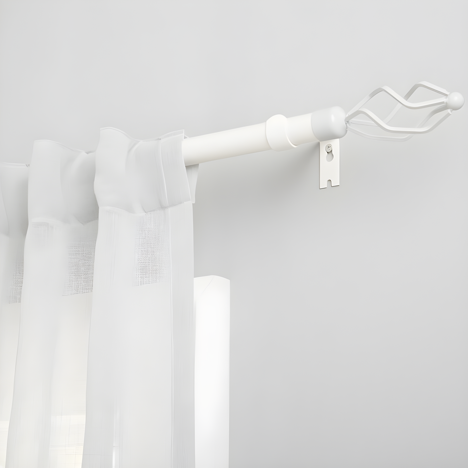 Amalgamated Textiles Exclusive Home Lancelot 1" Window Curtain Rod and Finial Set, Adjustable