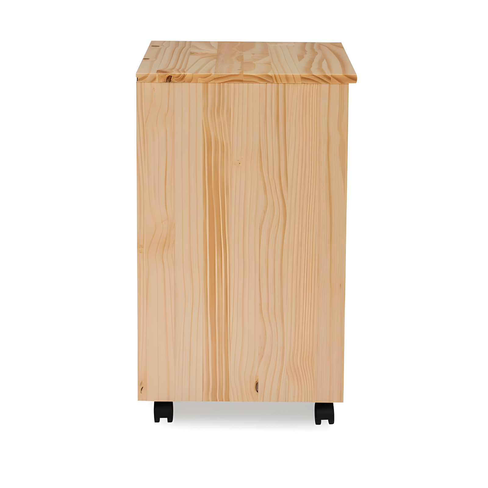 Cary Transitional 6 Drawer Solid Wood Contoured Handle Cut Out Wide Roll Cart Natural - Linon: Pine Frame, Farmhouse Style