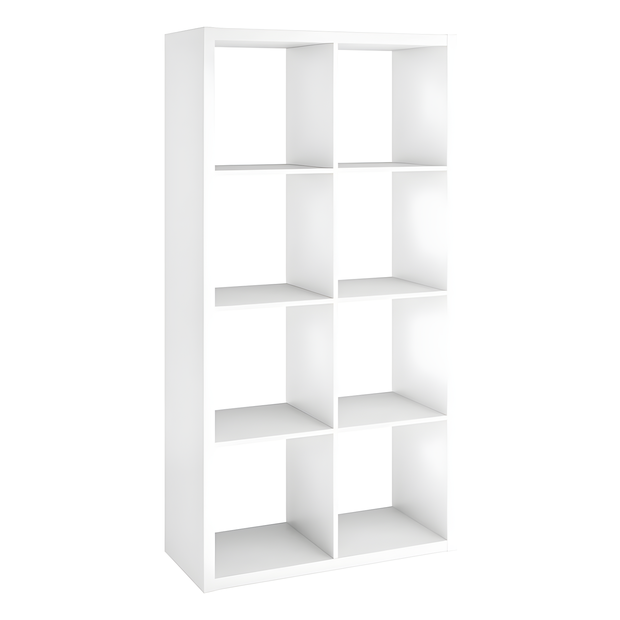 ClosetMaid 4583 Heavy Duty Decorative Bookcase Open Back 8-Cube Storage Organizer in White with Hardware for Closet, Office, or Toys