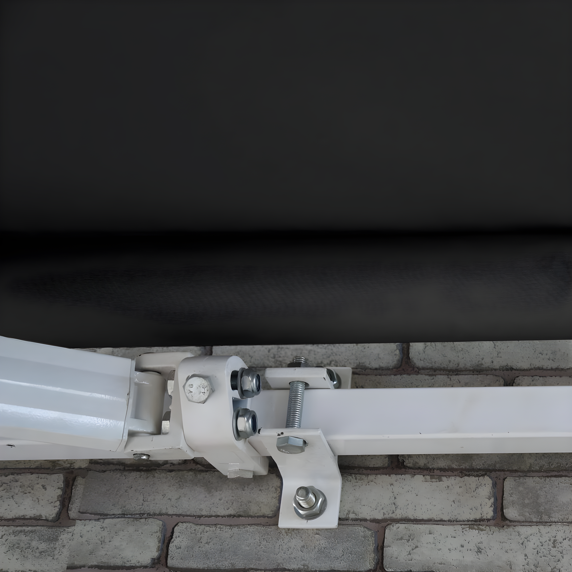 Motorized Retractable White Frame Patio Awning