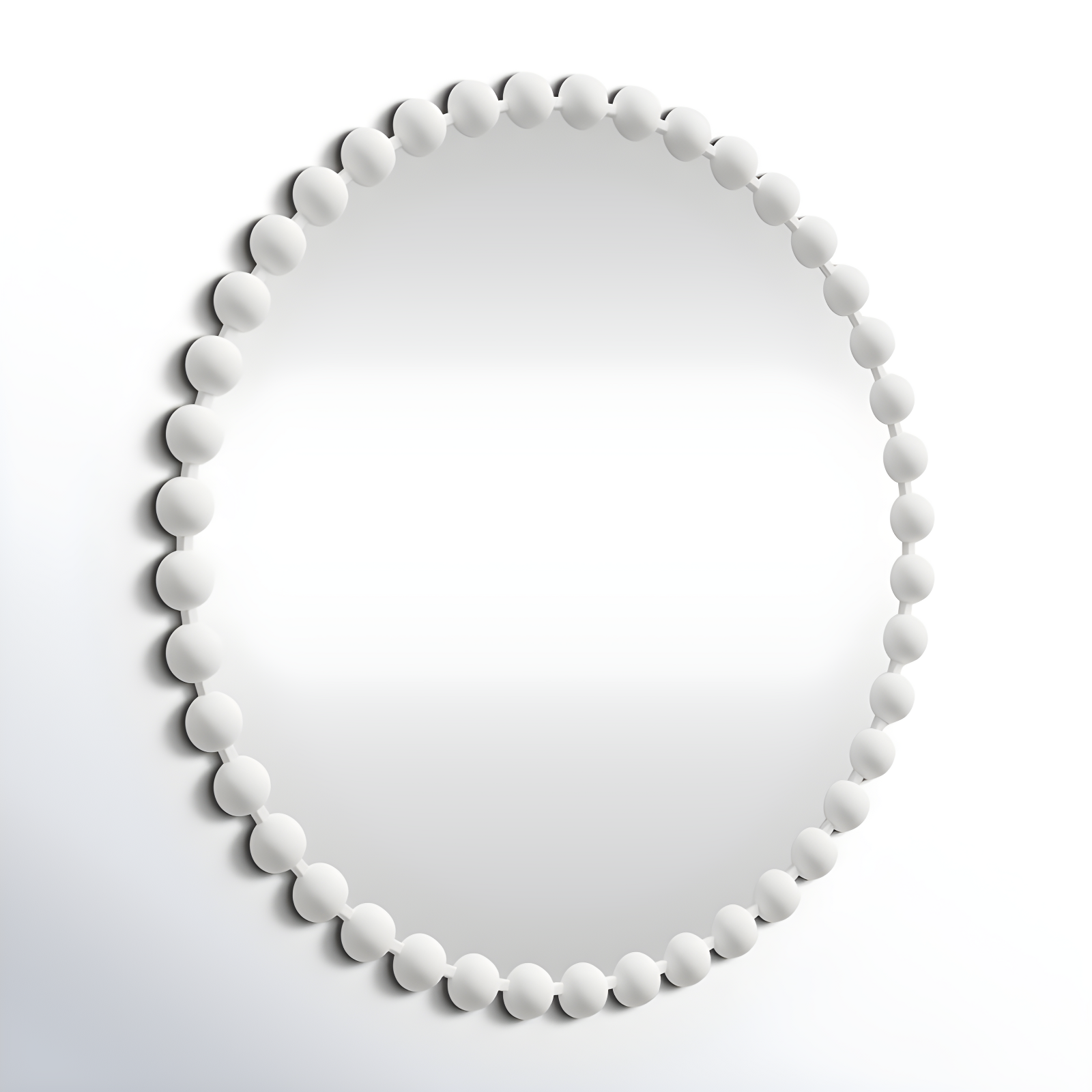 Marlowe Beaded Round Metal Wall Mirror