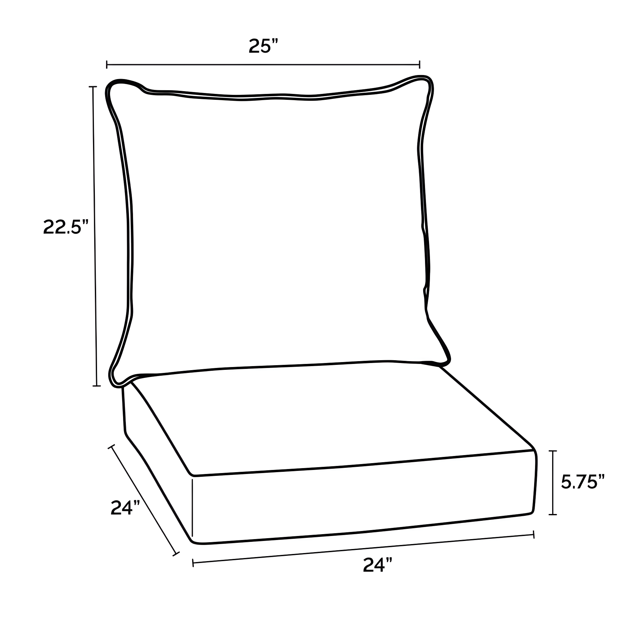 Outdoor Lounge Chair Cushion