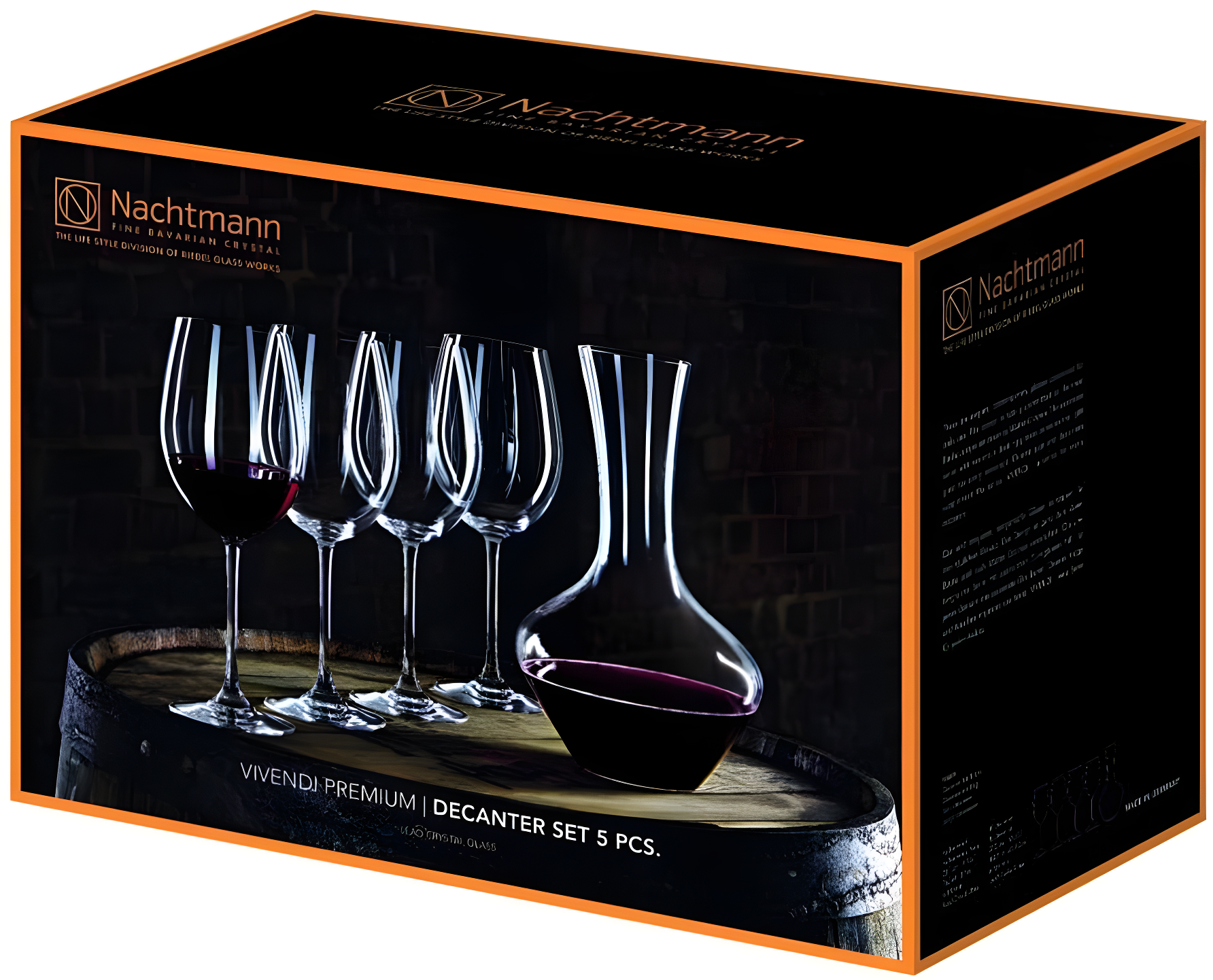 Nachtmann Vivendi Decanter with Glasses, Set of 5 Pieces,63.5 oz.
