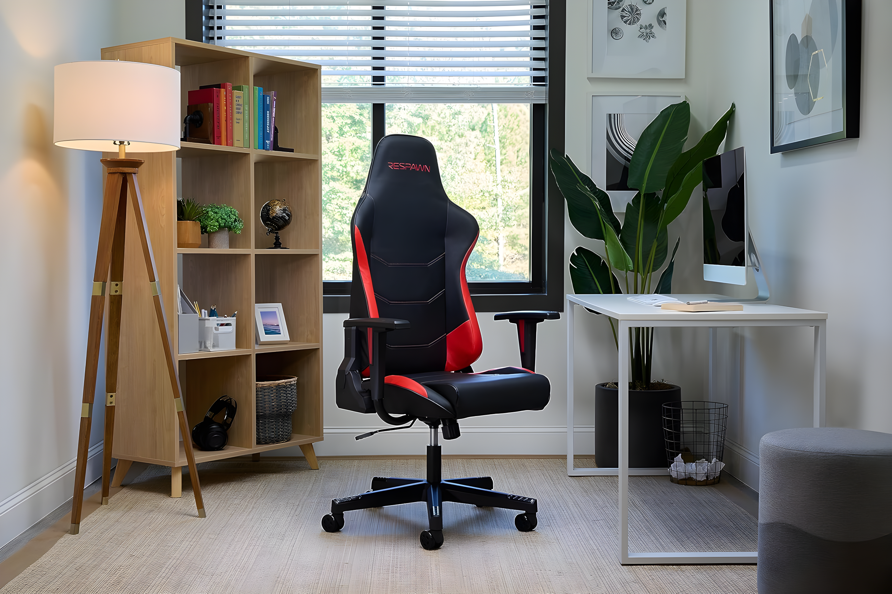 RESPAWN 110 Gaming Chair - Gamer Chair PC Computer Chair, Ergonomic Gaming Chairs, Office Chair with Integrated Headrest, Gaming Chair for Adults 135 Degree Recline with Angle Lock