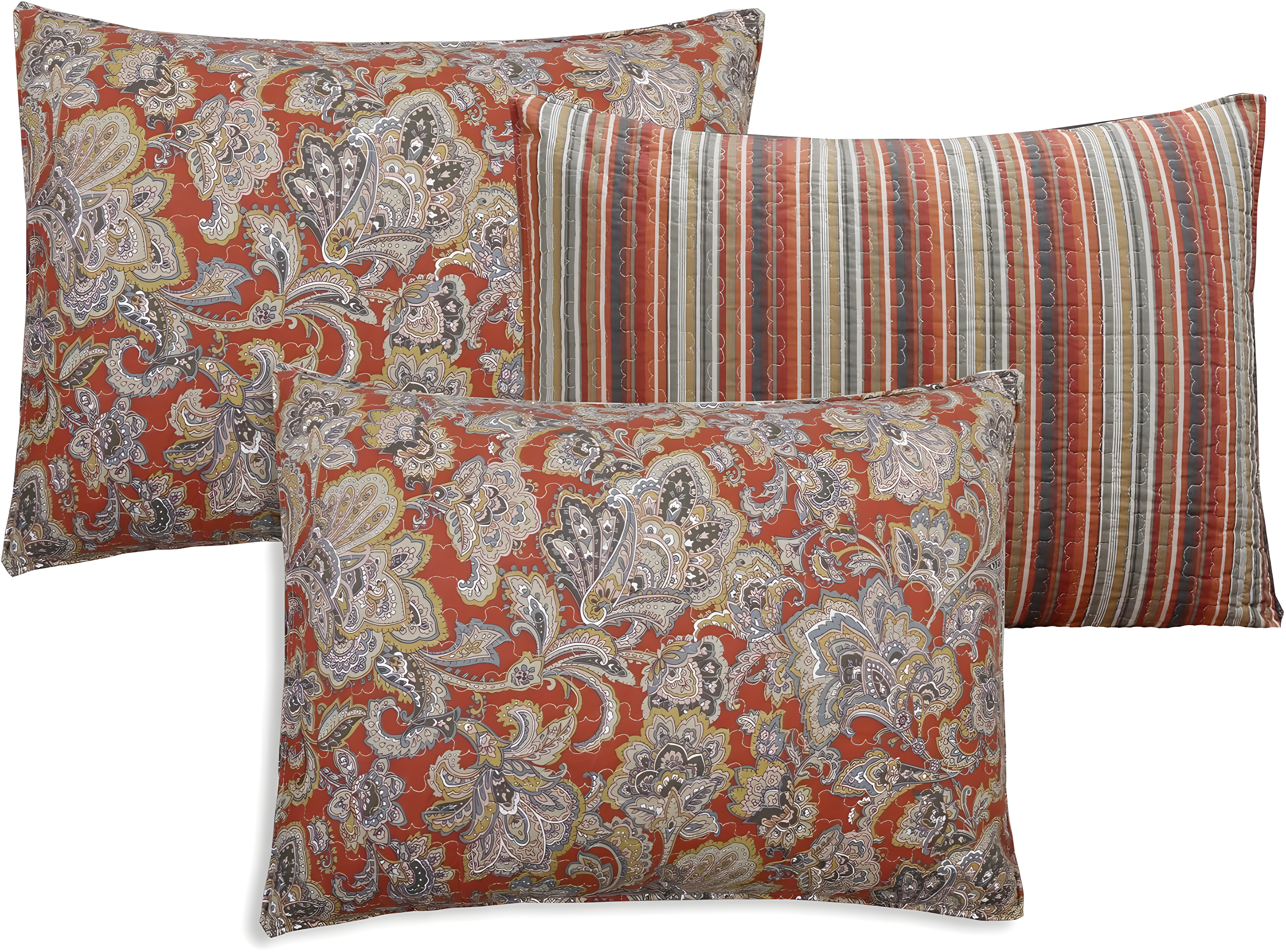 Traditional Cotton Paisley Quilt Set
