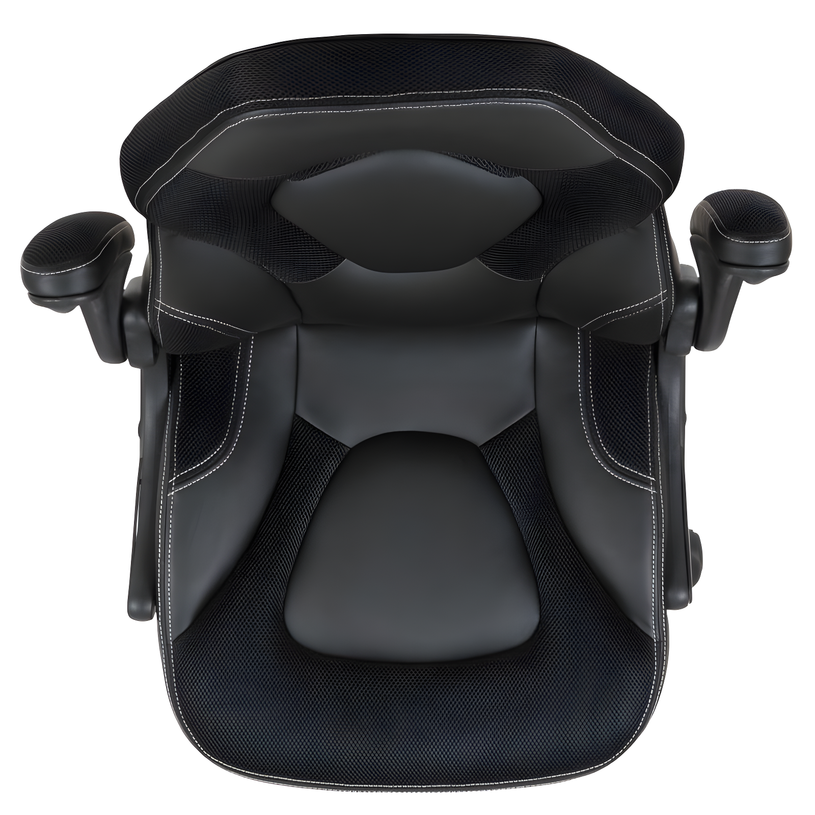 Flash Furniture X10 Gaming Chair, Racing Style Ergonomic Office Chair, Height Adjustable Swivel Computer Chair with Flip-Up Arms, Black LeatherSoft