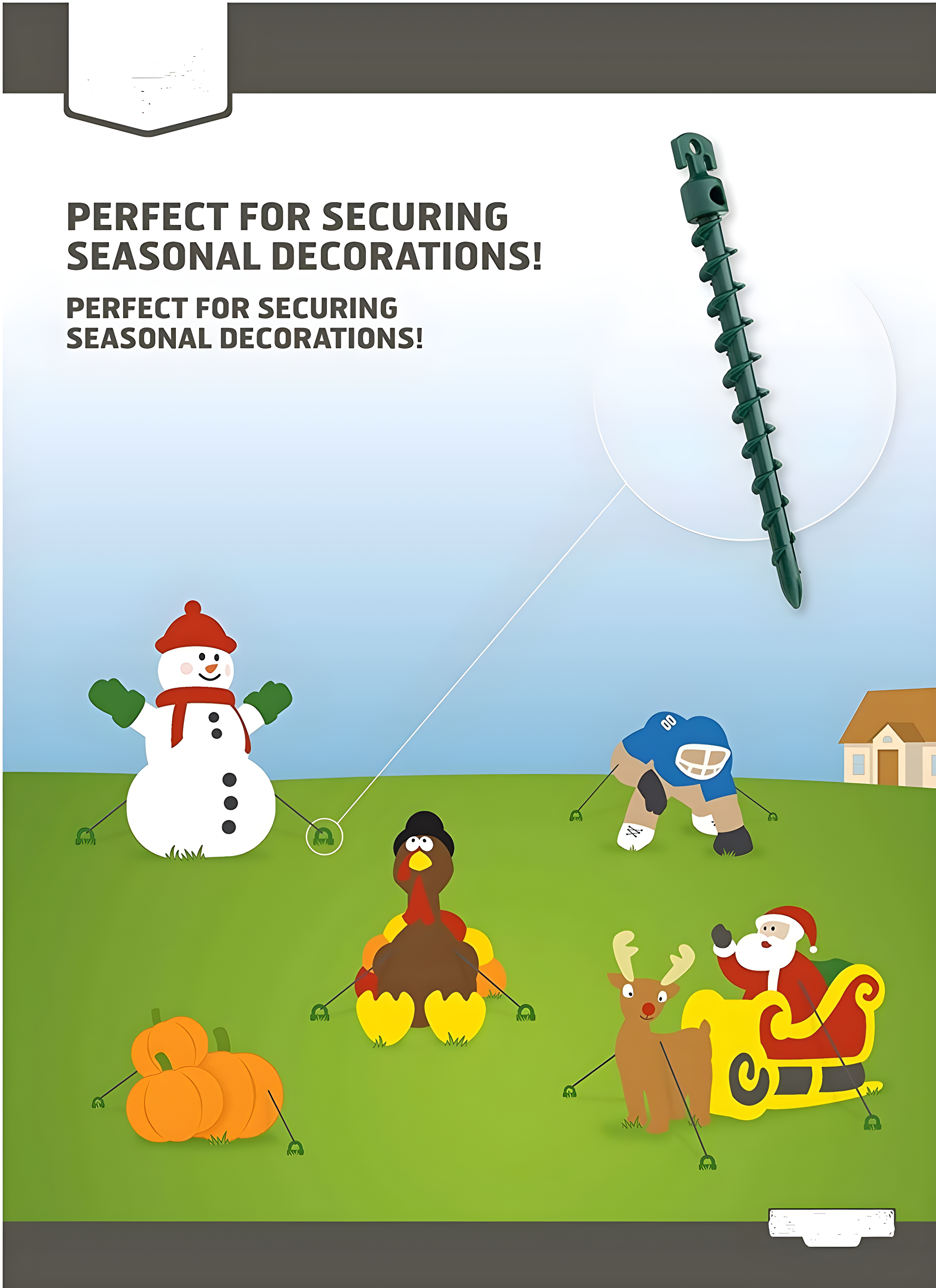 Vortex Gardening Ground Anchor (Set of 4)