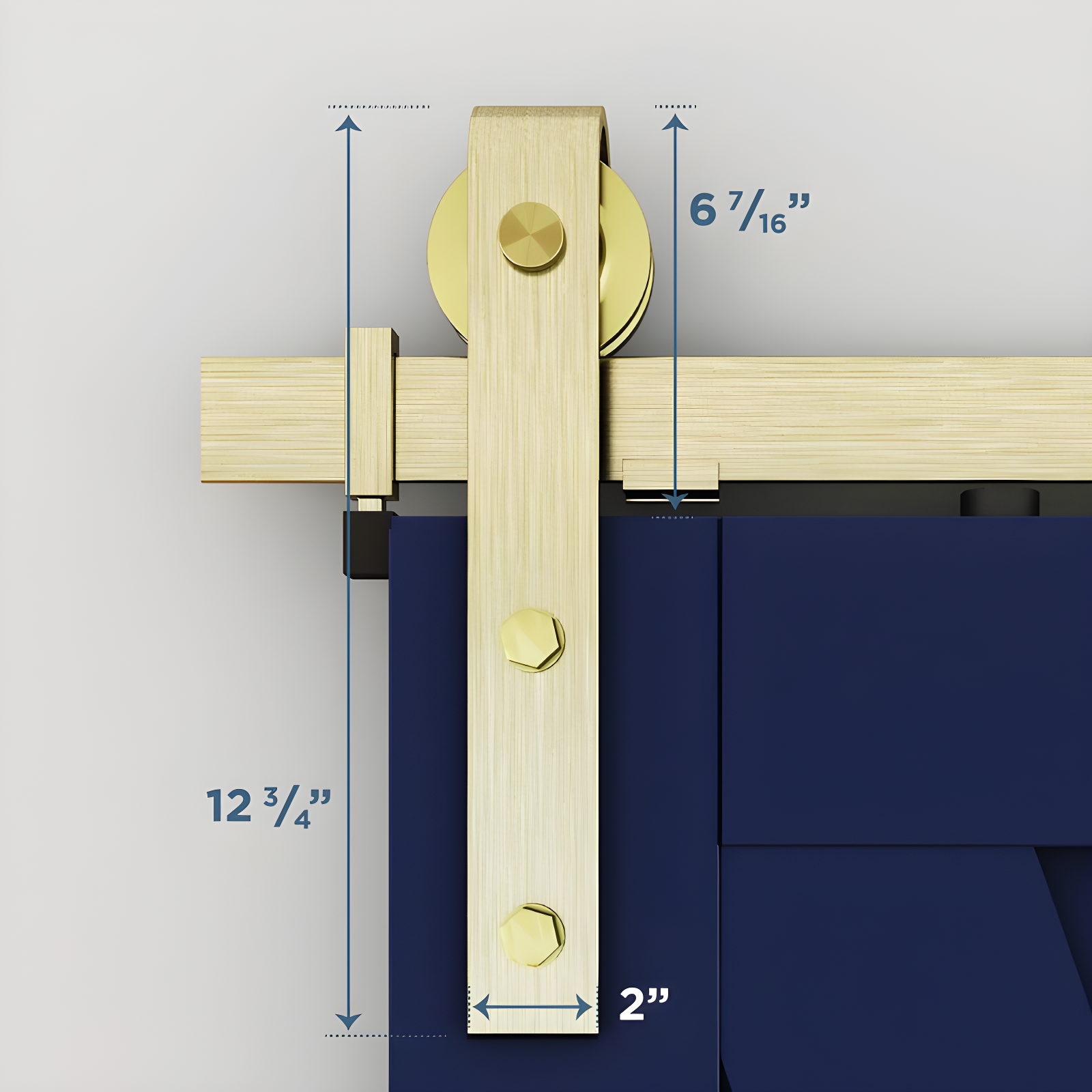 National Hardware 72" Designer Interior Barn Door Kit with Soft Close