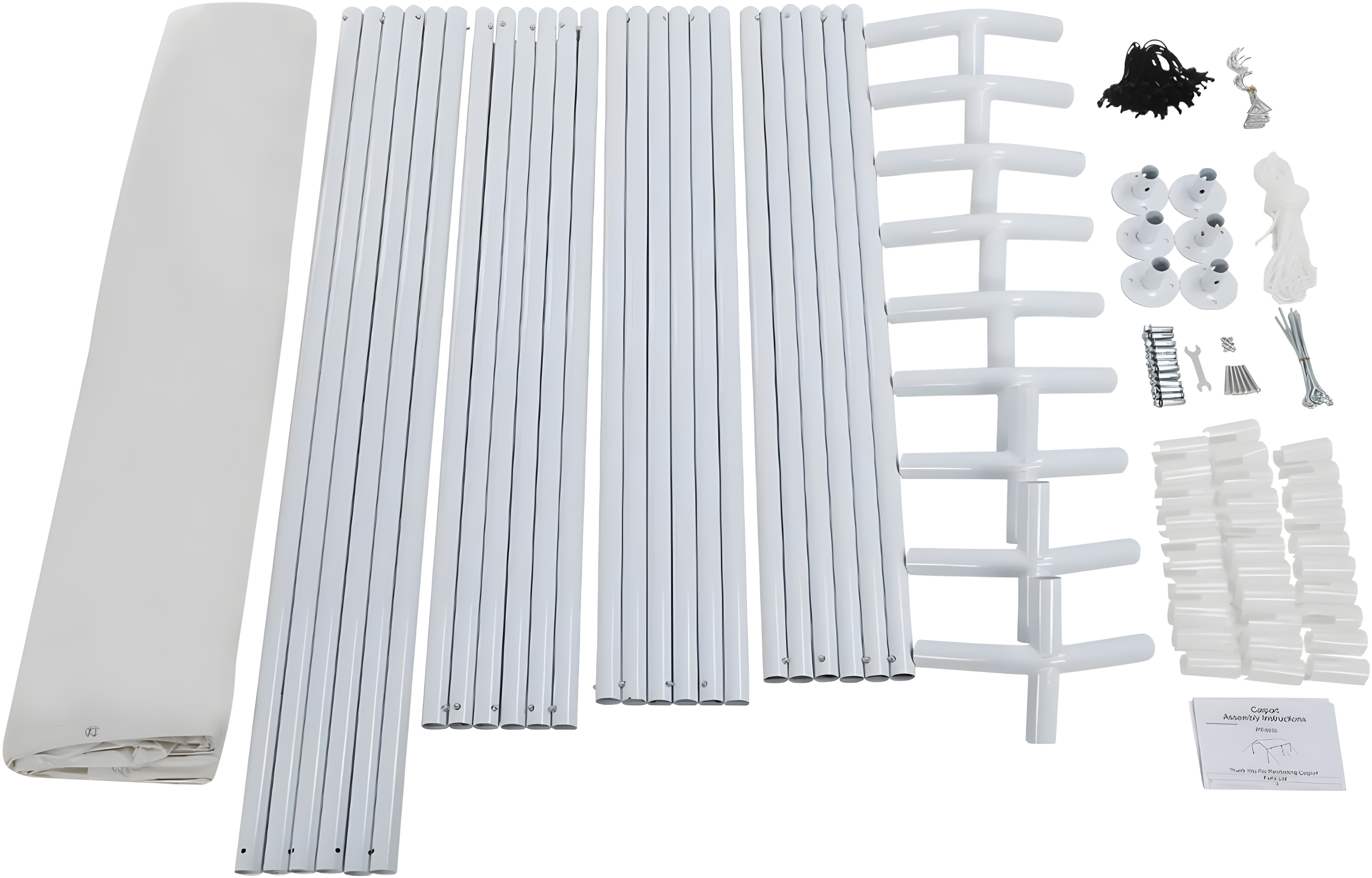 Quictent 10x20 ft Heavy Duty Carport Canopy Galvanized Car Tent Outdoor Garage Boat Shelter with Reinforced Structure, No Sidewall - White