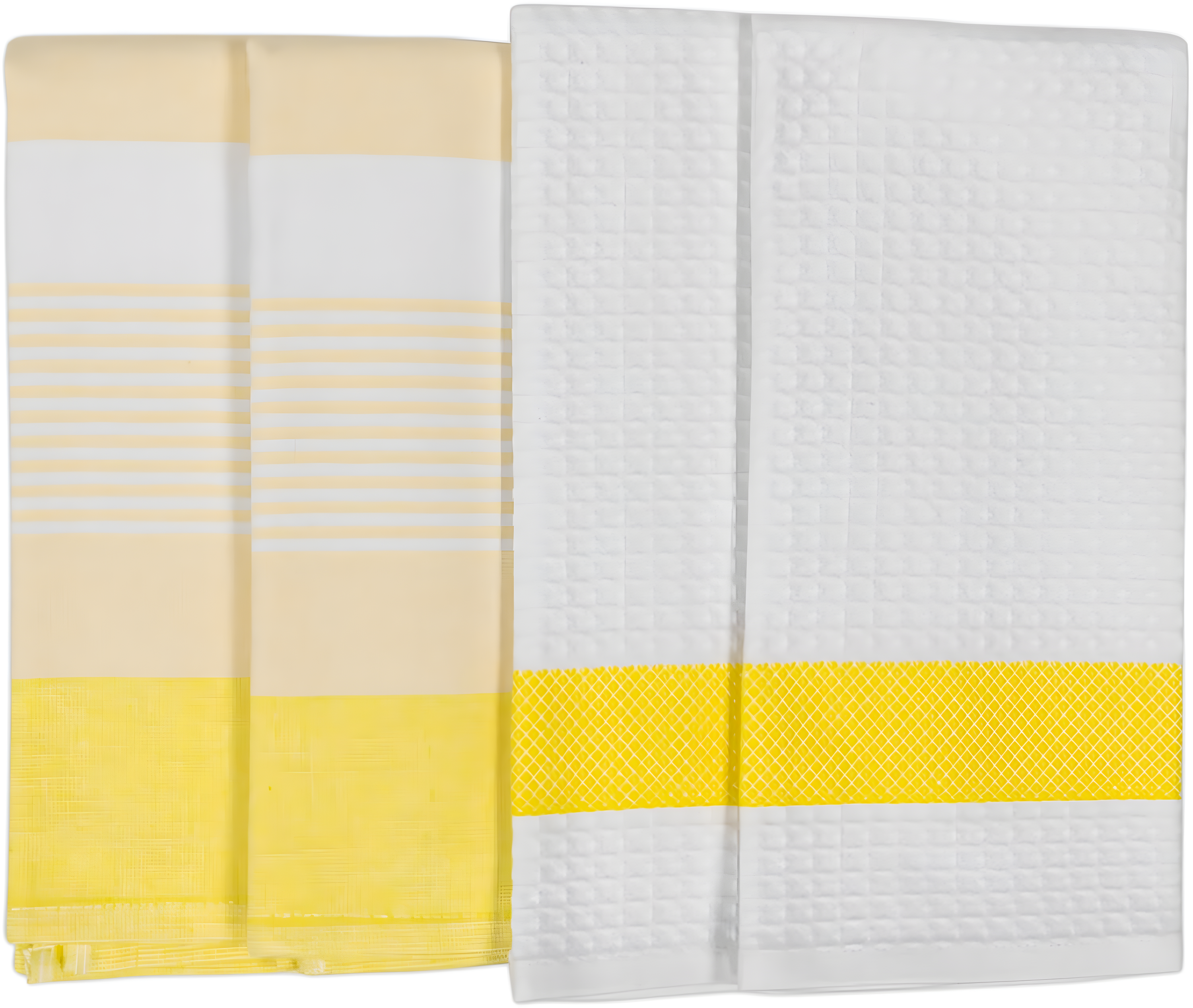 KAF Home Madison Set of 4 Absorbent, Durable and Soft Kitchen Towels | 18" x 28"  - Sunshine
