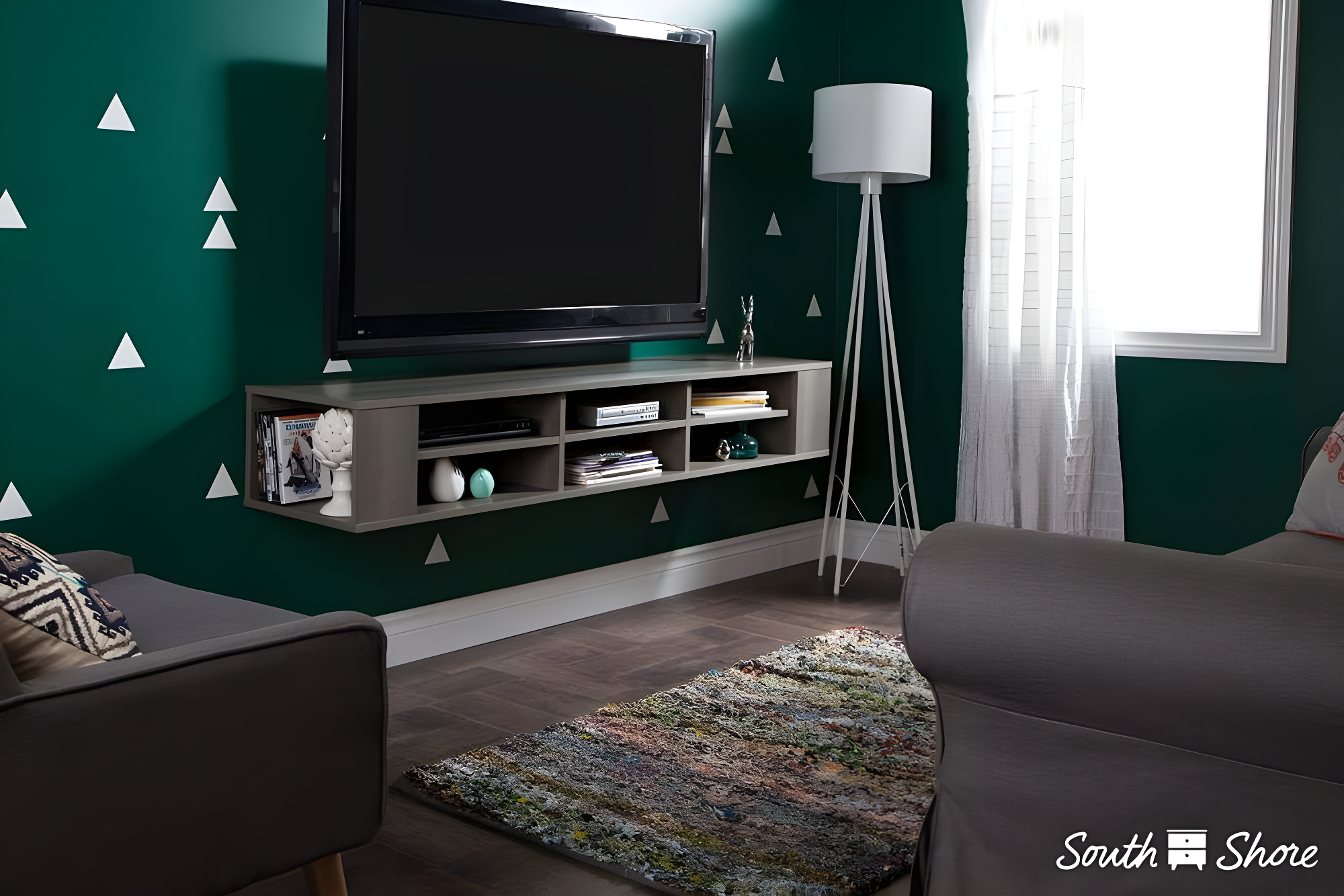 City Life Floating TV Stand for TVs up to 78"
