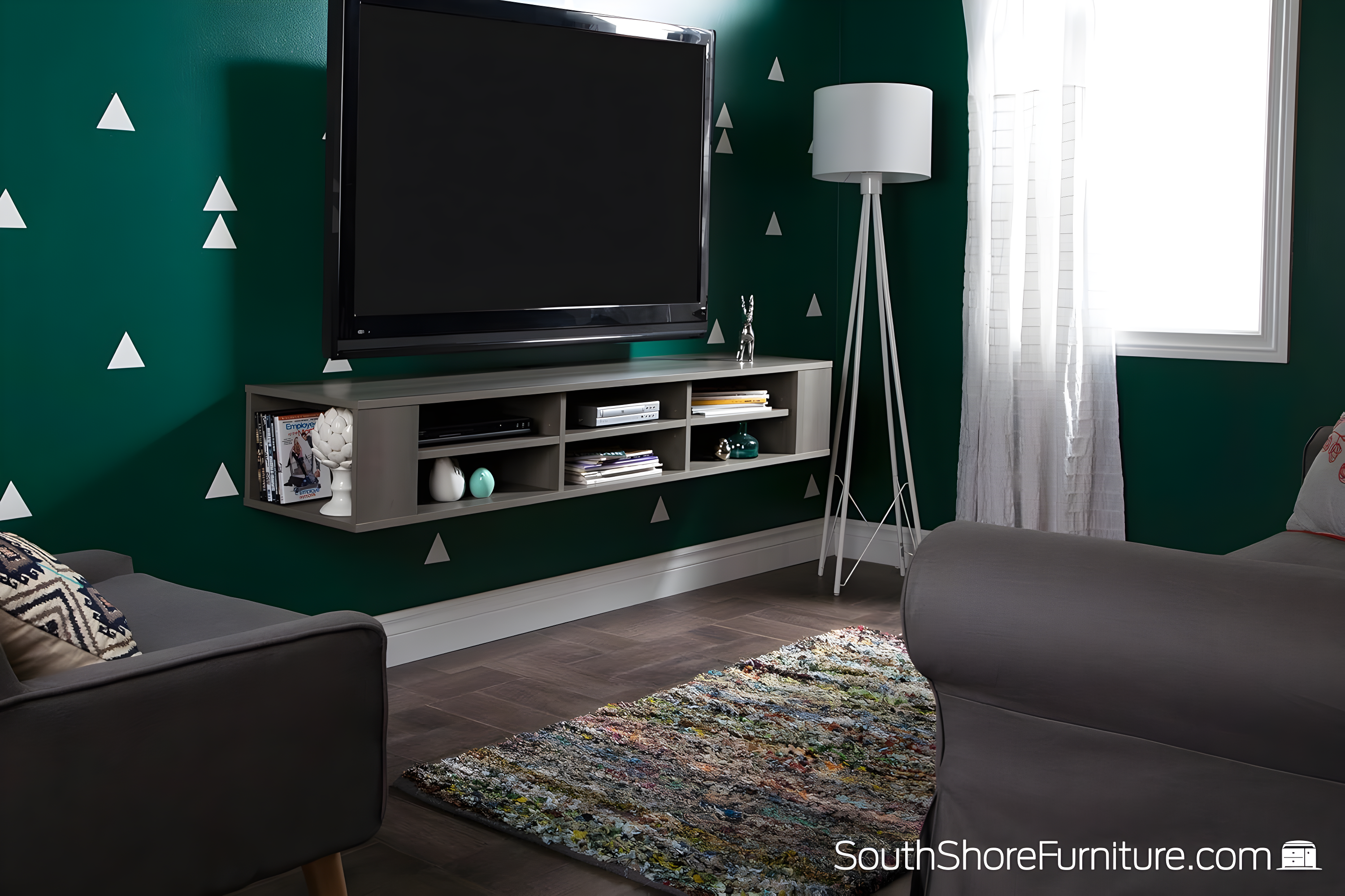 City Life Floating TV Stand for TVs up to 78"