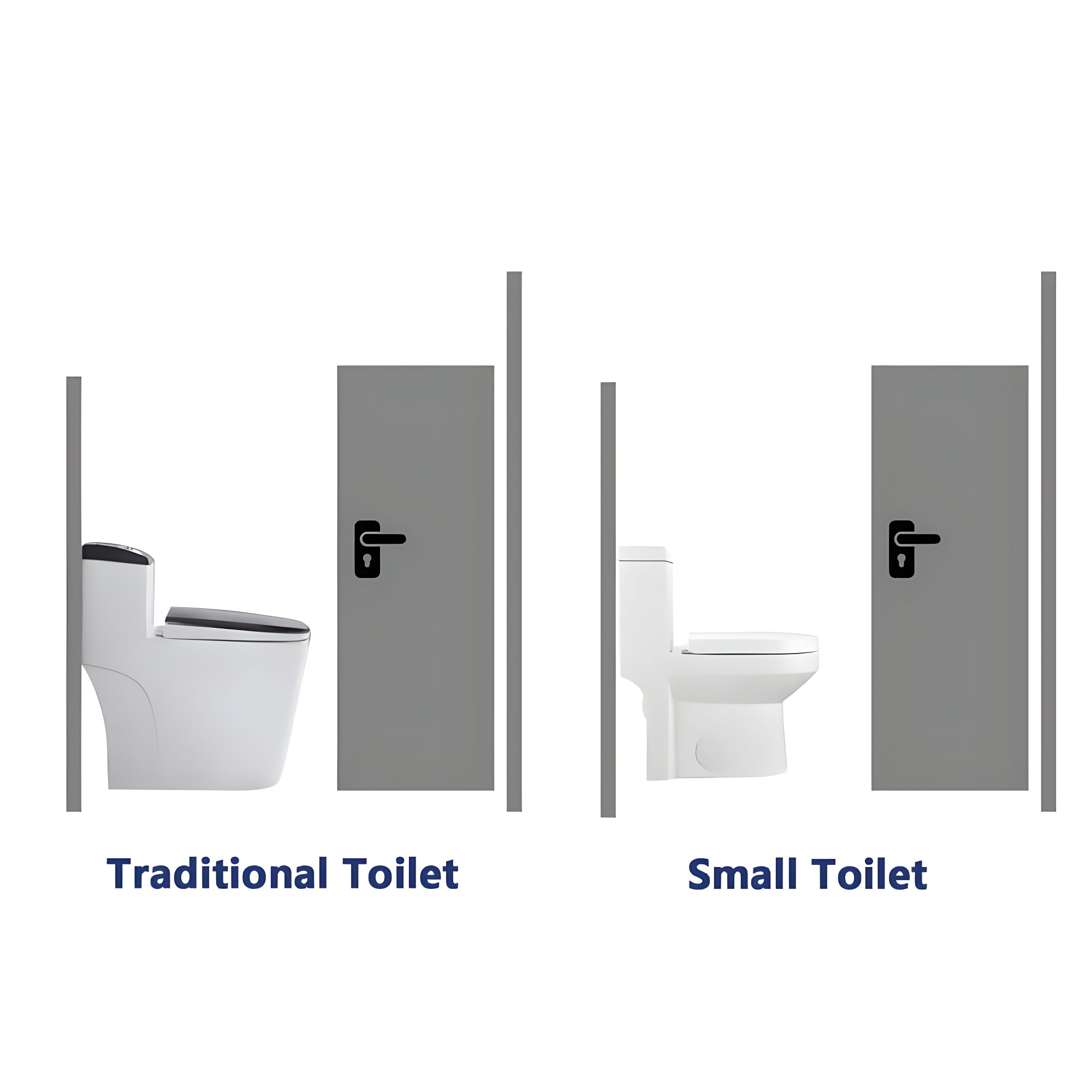 DeerValley DeerValley Liberty Compact Toilets One-Piece Toilet With High-Efficiency Flush Round Toilet for Space-Saving Floor Mounted (Seat Included) DV-1F52812-WHITE