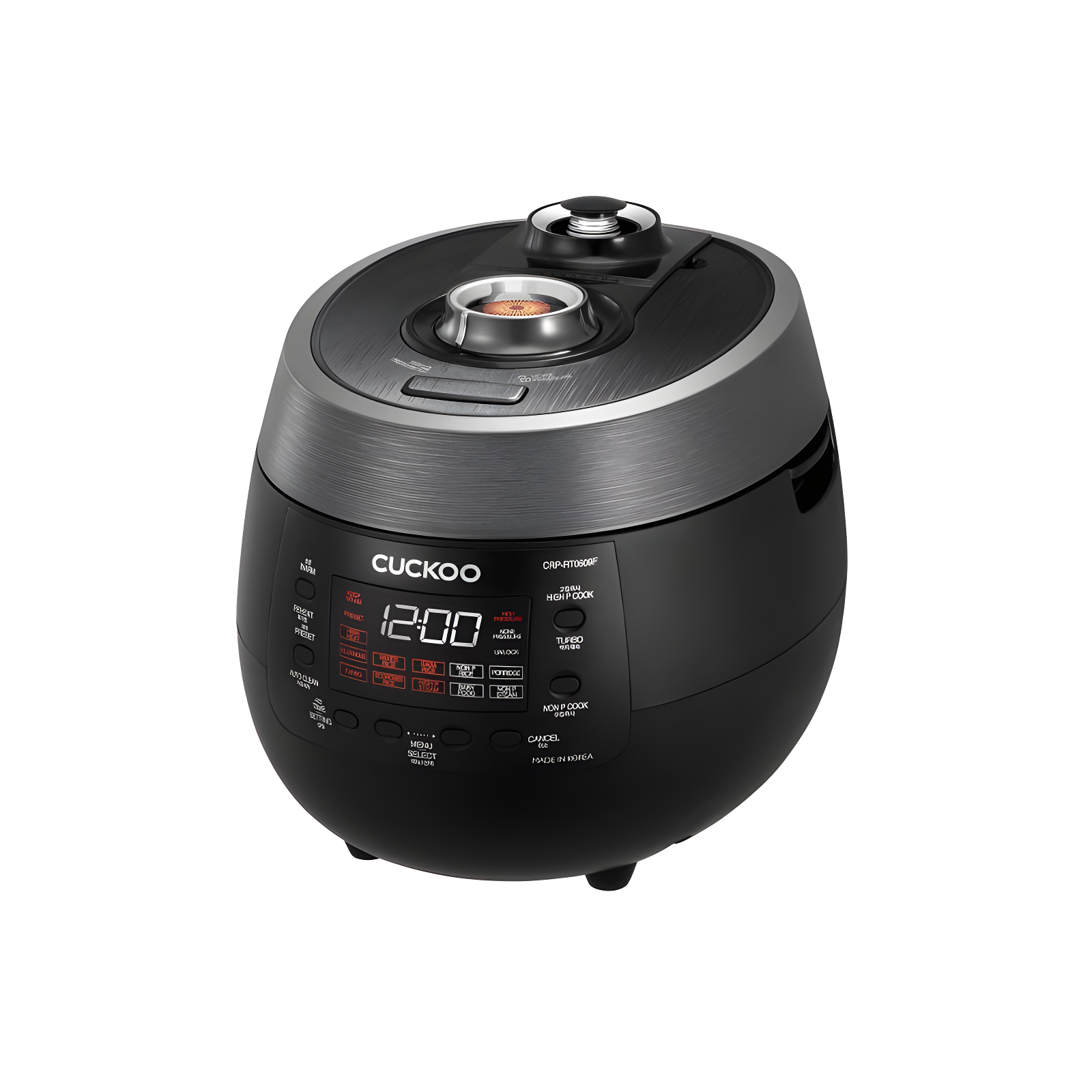 Cuckoo Electronics CUCKOO 6-Cup Twin Pressure Rice Cooker & Warmer with Nonstick Inner Pot, 14 Menu Options, Safe Steam Release, 3 Voice Guide, Auto Clean (Black) CRP-RT0609FB