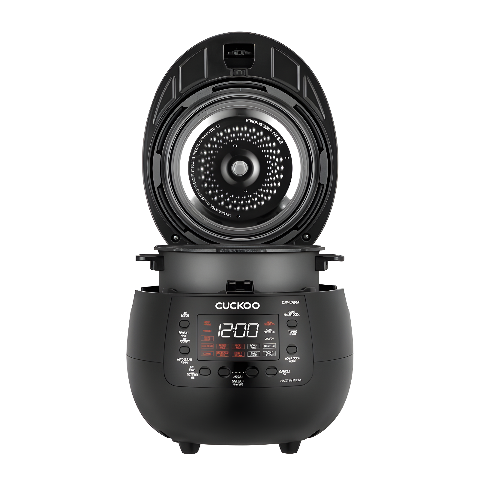 Cuckoo Electronics CUCKOO 6-Cup Twin Pressure Rice Cooker & Warmer with Nonstick Inner Pot, 14 Menu Options, Safe Steam Release, 3 Voice Guide, Auto Clean (Black) CRP-RT0609FB