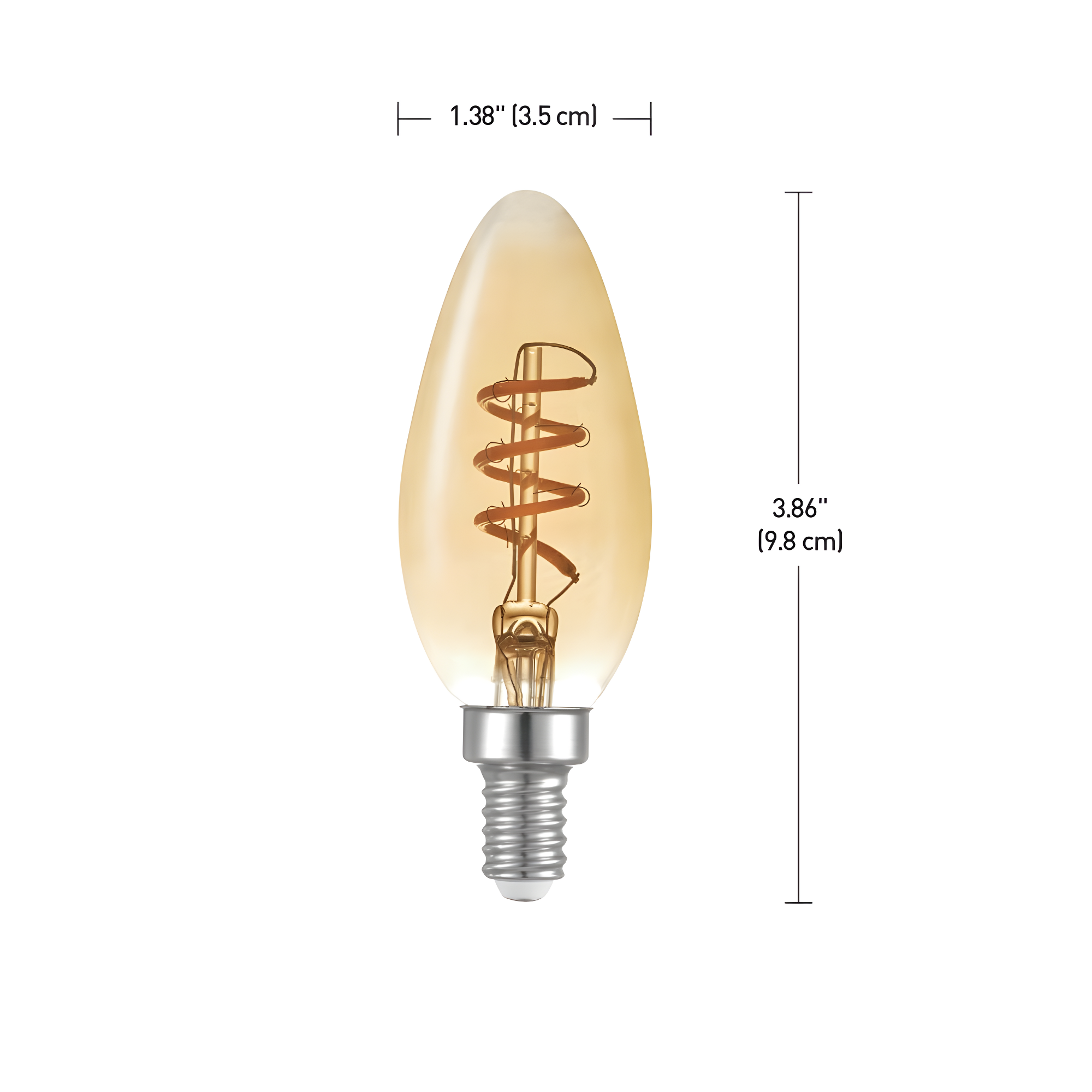 Globe Electric Company 31355 Equivalent E12/Candelabra Dimmable 2000K LED Bulb