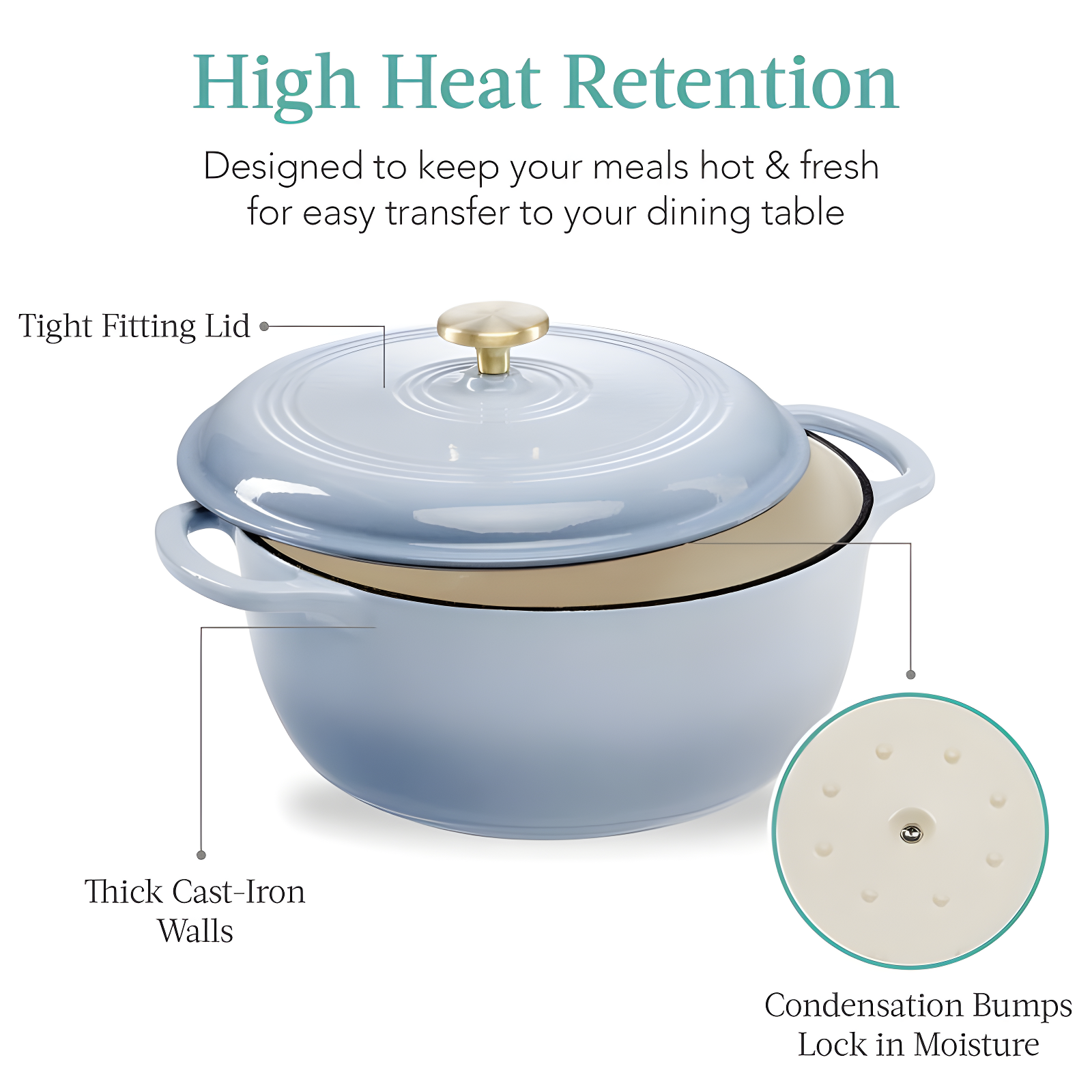 Best Choice Products Enamel Cast-Iron Dutch Oven, Heavy-Duty Cookware w/ Dual Handles, Lid