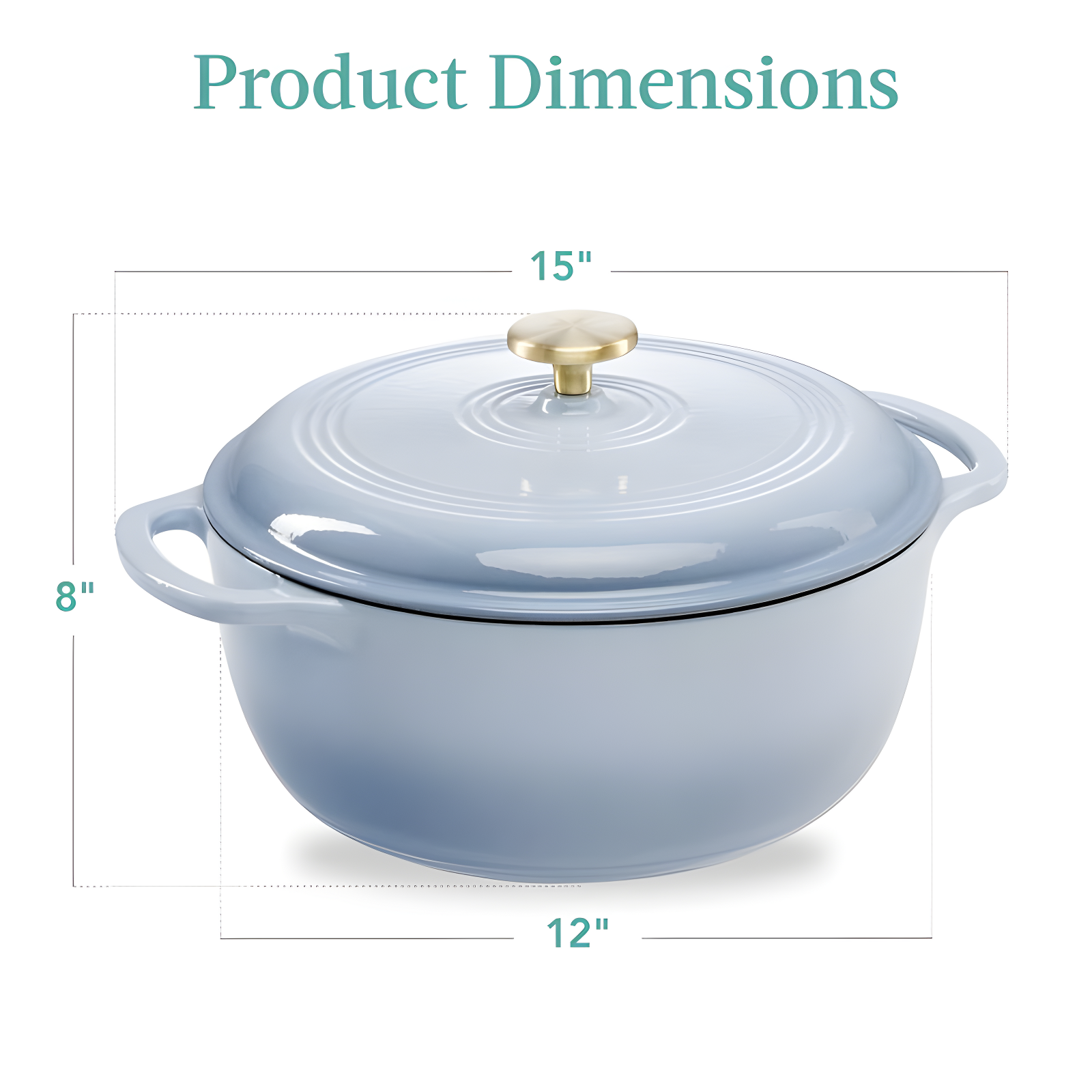 Best Choice Products Enamel Cast-Iron Dutch Oven, Heavy-Duty Cookware w/ Dual Handles, Lid