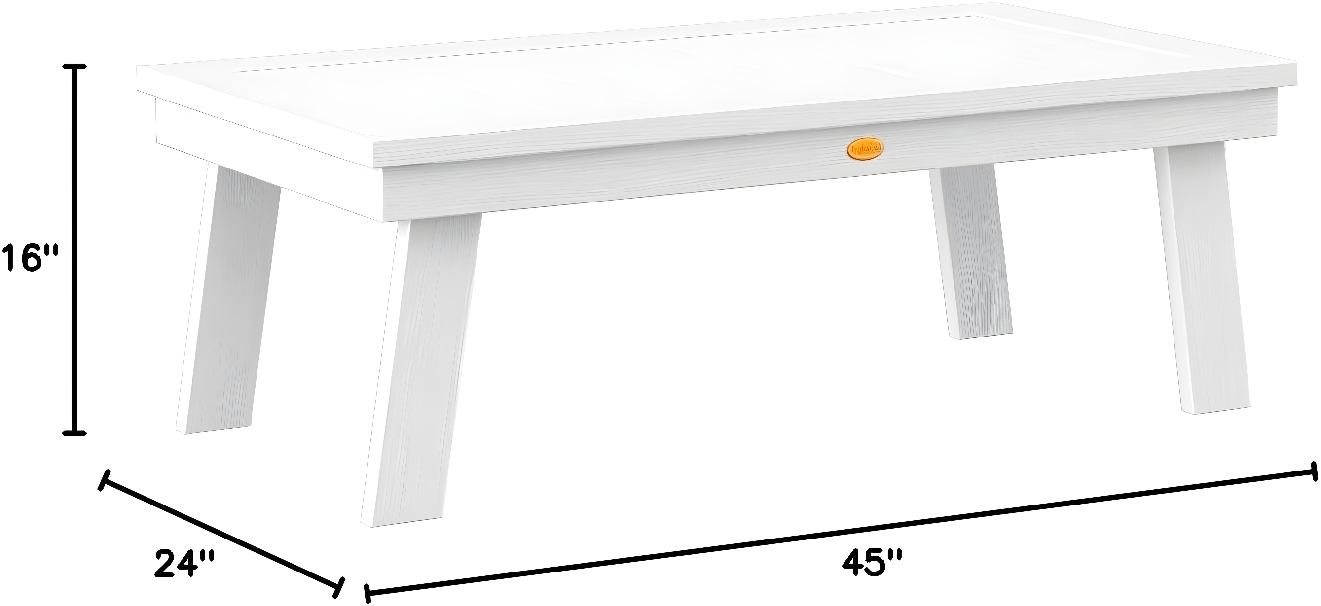 Highwood Adirondack Coffee/Conversation Table - 24" W x 48" L x 16" H, Outdoor, Eco-friendly, Synthetic Wood
