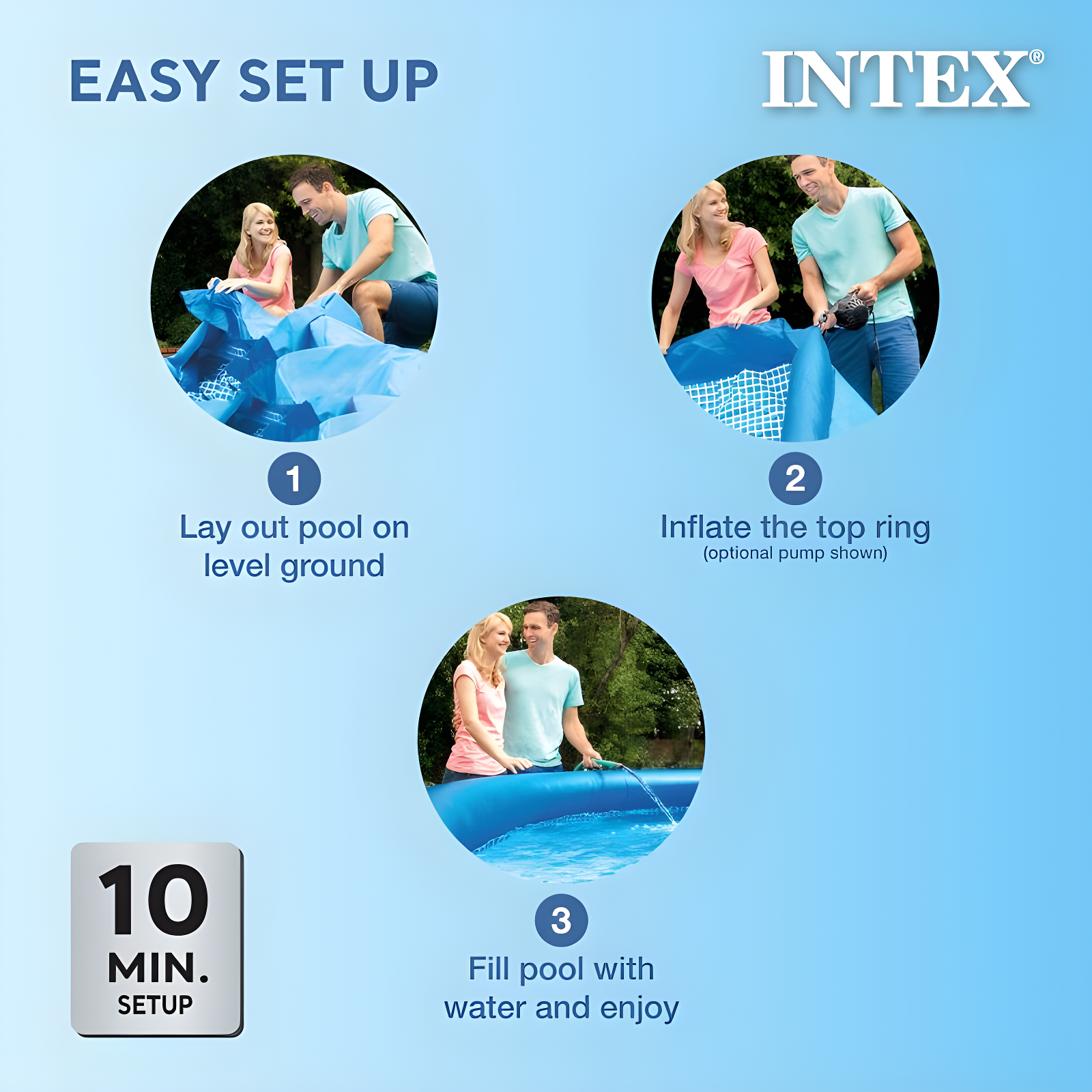 Intex Intex Easy Set Inflatable Kid Swimming Pool Only