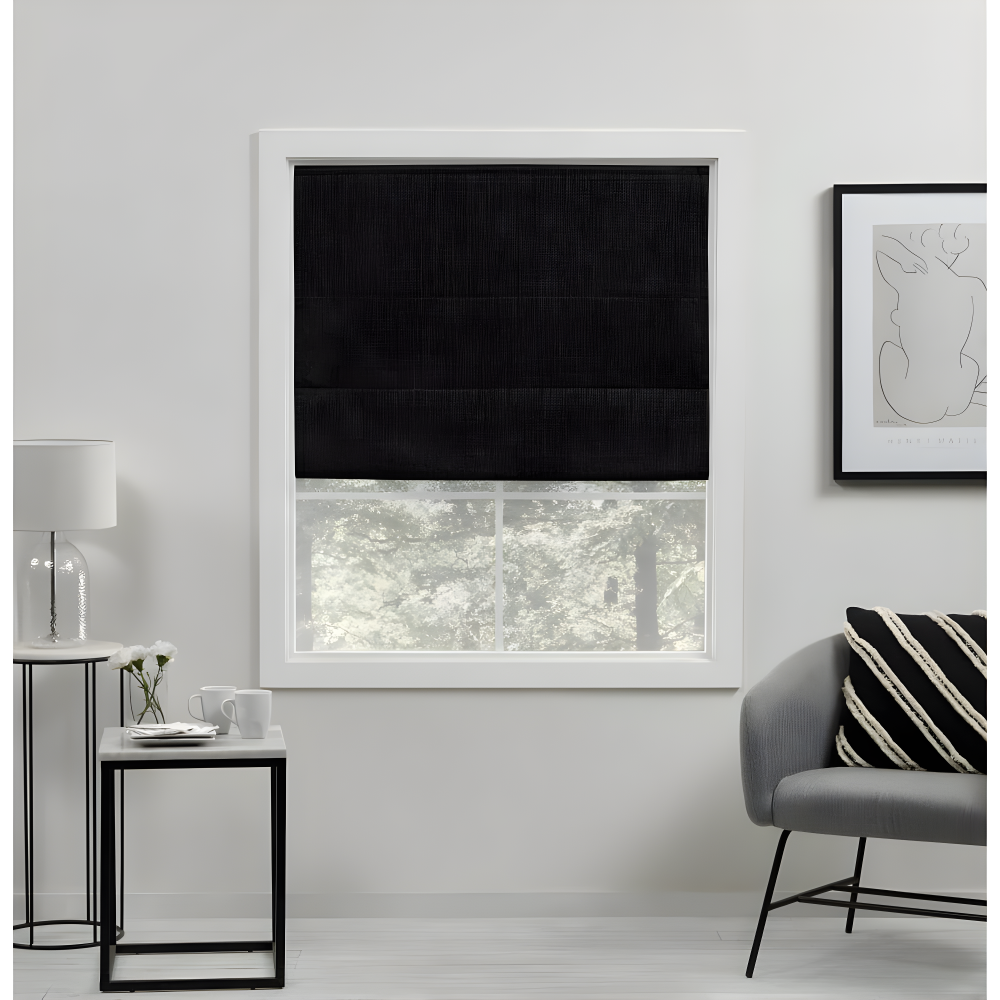 Amalgamated Textiles Exclusive Home Acadia 100% Blackout Roman Shade