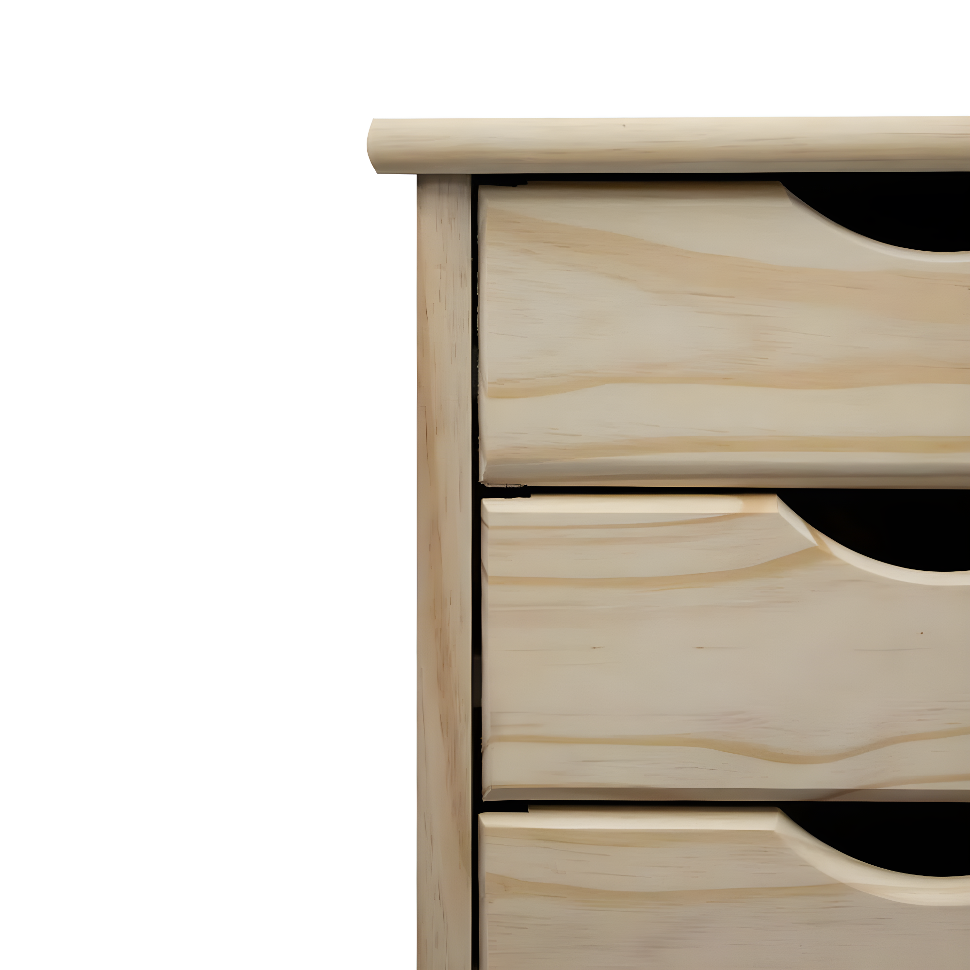 Adeptus Original Roll Cart, Solid Wood, 6 Drawer Roll Cart, Unfinished