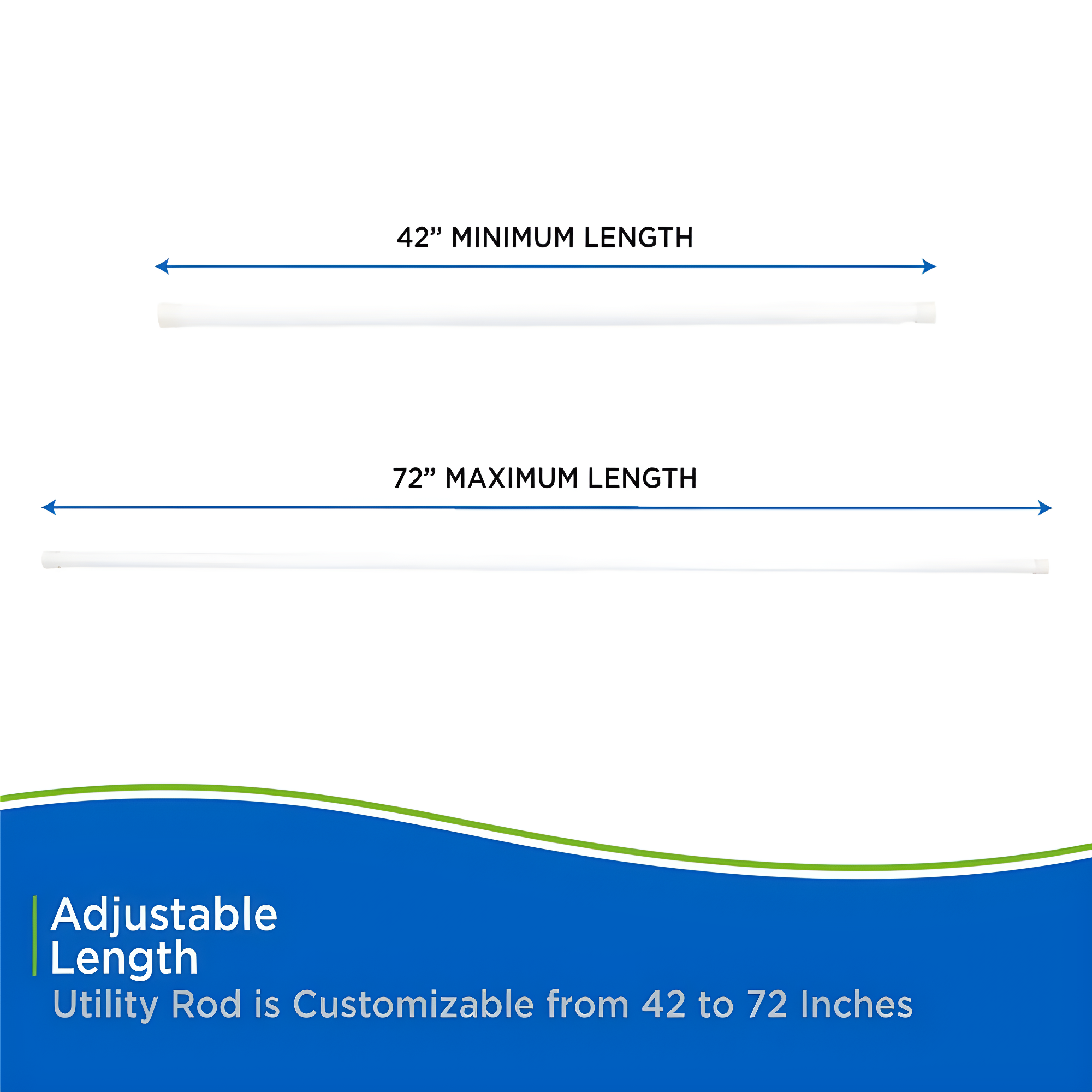 72'' Straight Tension Shower Curtain Rod