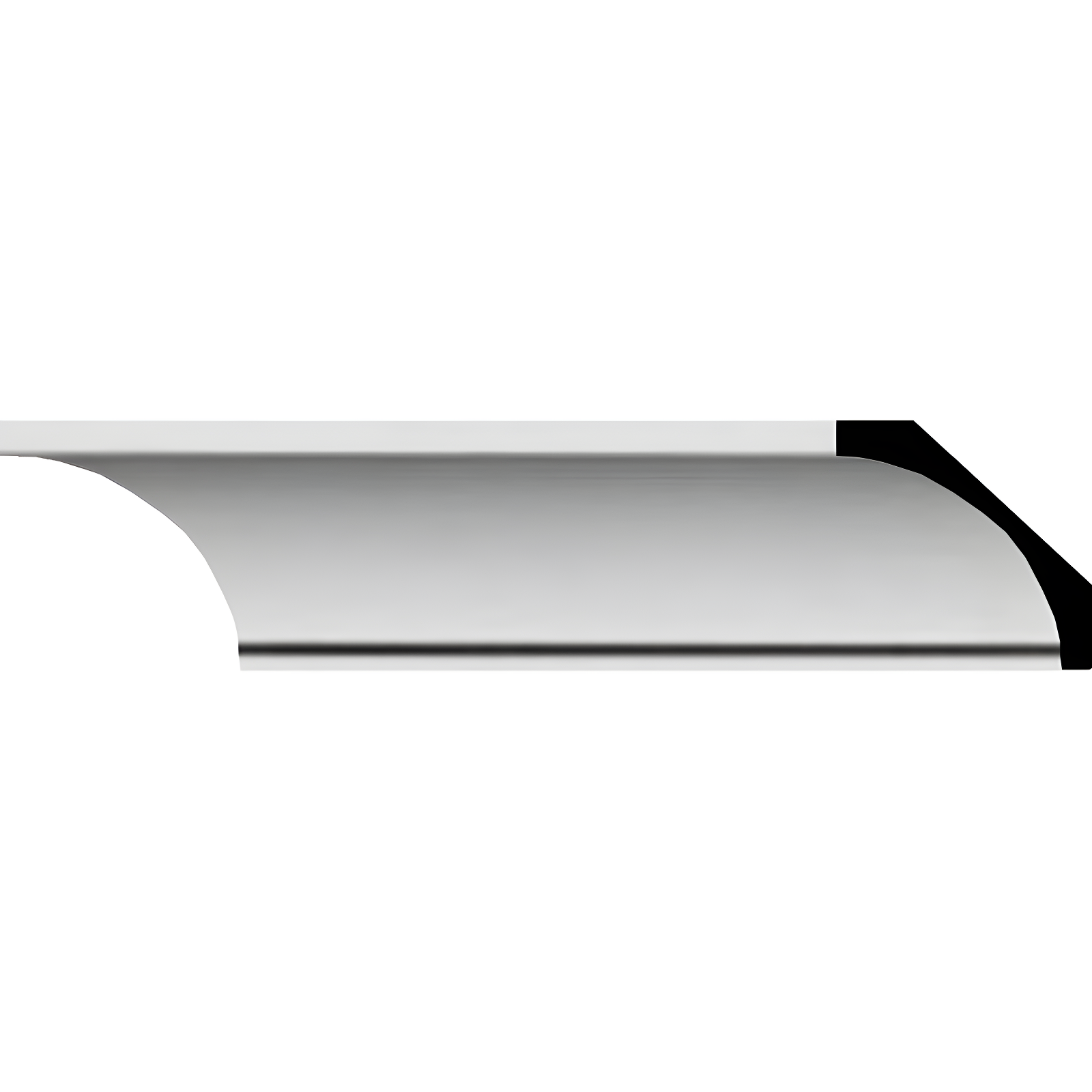 Ekena Millwork 2"H x 1 7/8"P x 2 3/4"F x 94 1/2"L Reece Traditional Smooth Crown Moulding