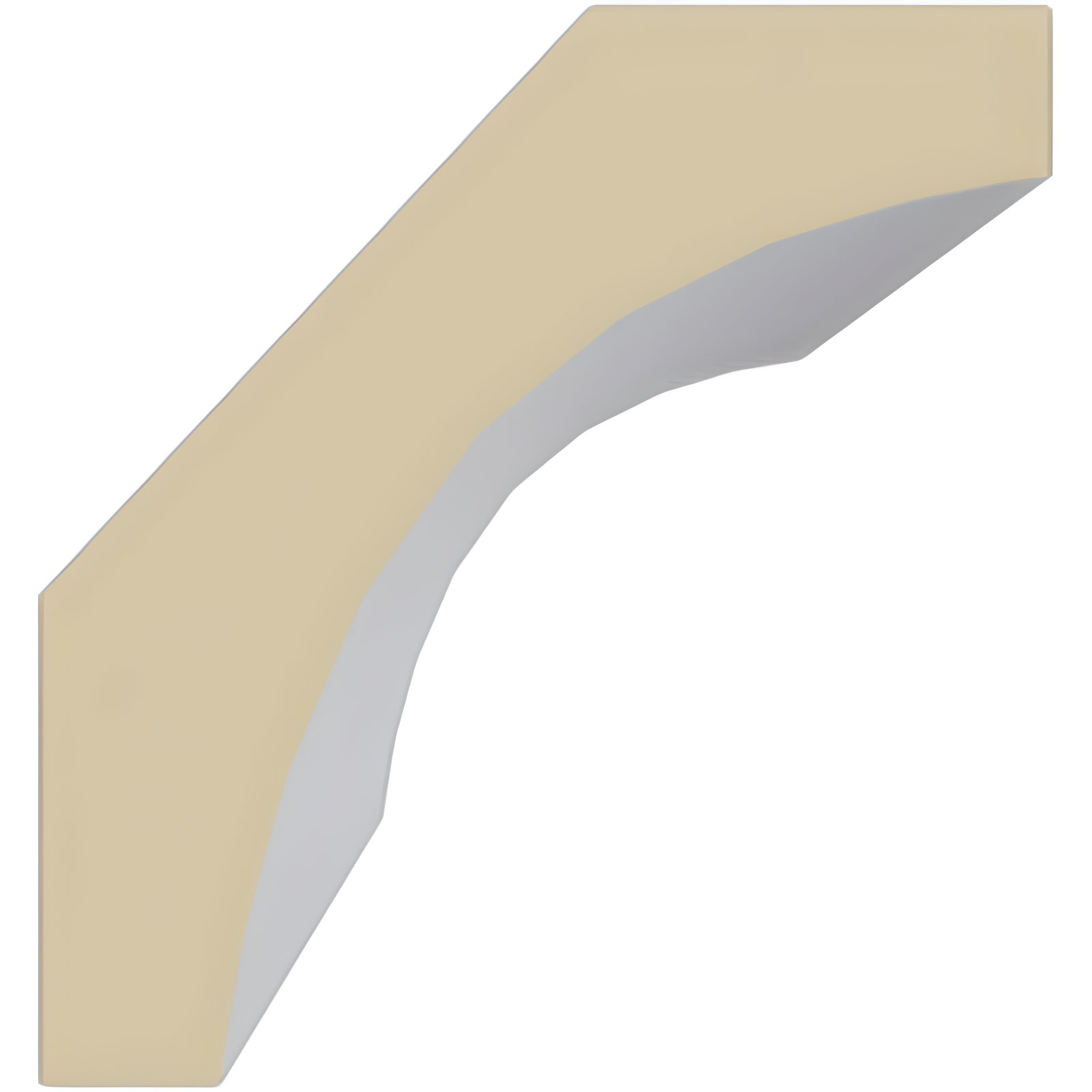 Ekena Millwork 2"H x 1 7/8"P x 2 3/4"F x 94 1/2"L Reece Traditional Smooth Crown Moulding