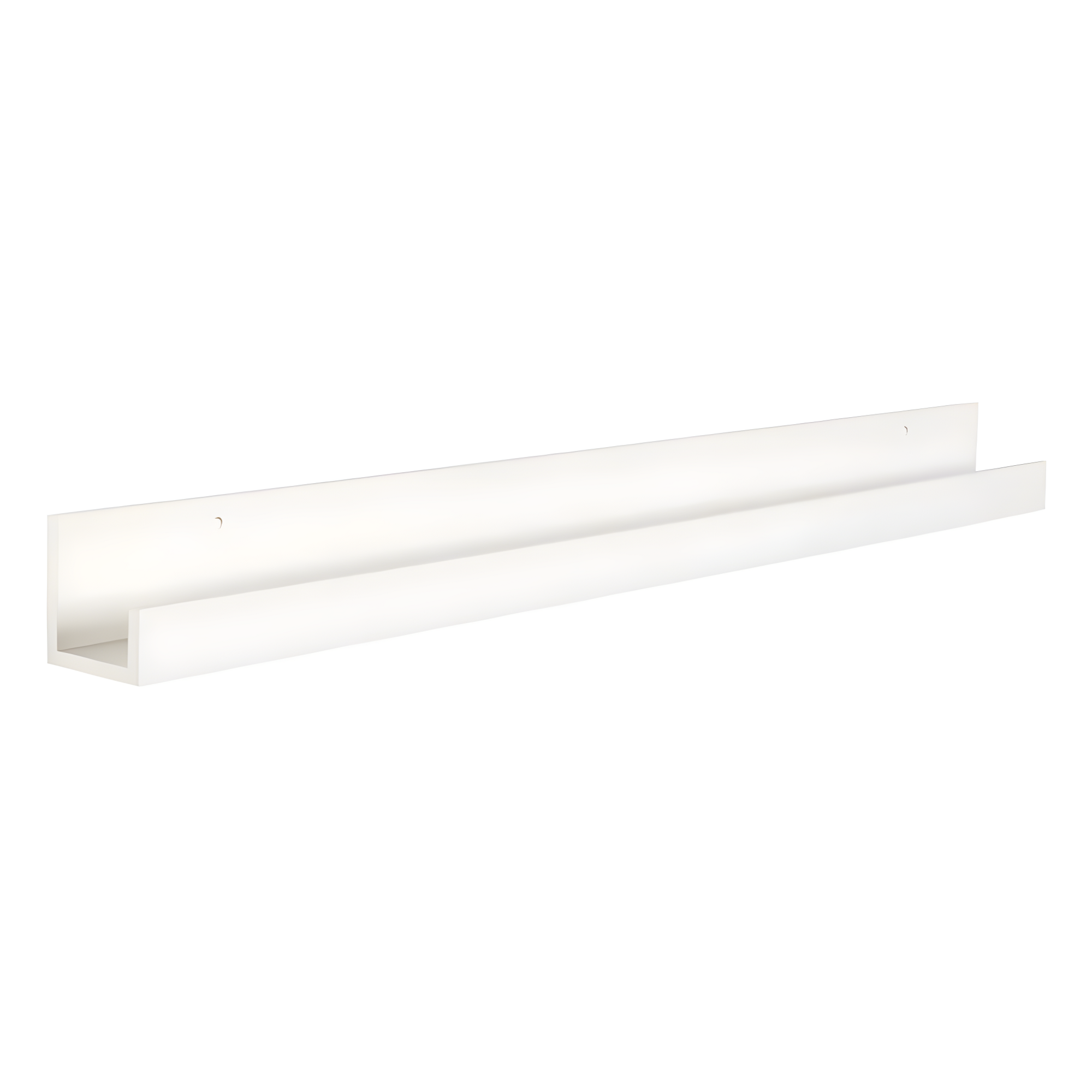 Kate & Laurel All Things Decor 3" x 42" Levie Wooden Picture Ledge Wall Shelf White: No Assembly, Wood Frame, Decorative Storage