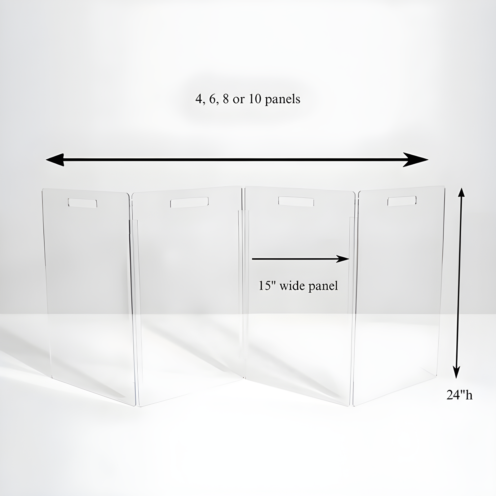 Hiddin Low Clear Freestanding Zig Zag Pet Gate