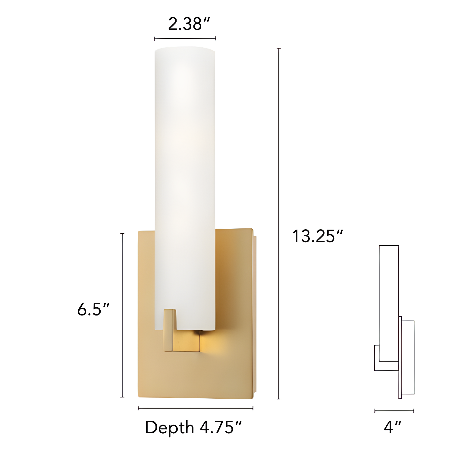 Armiah Aluminum Armed Sconce