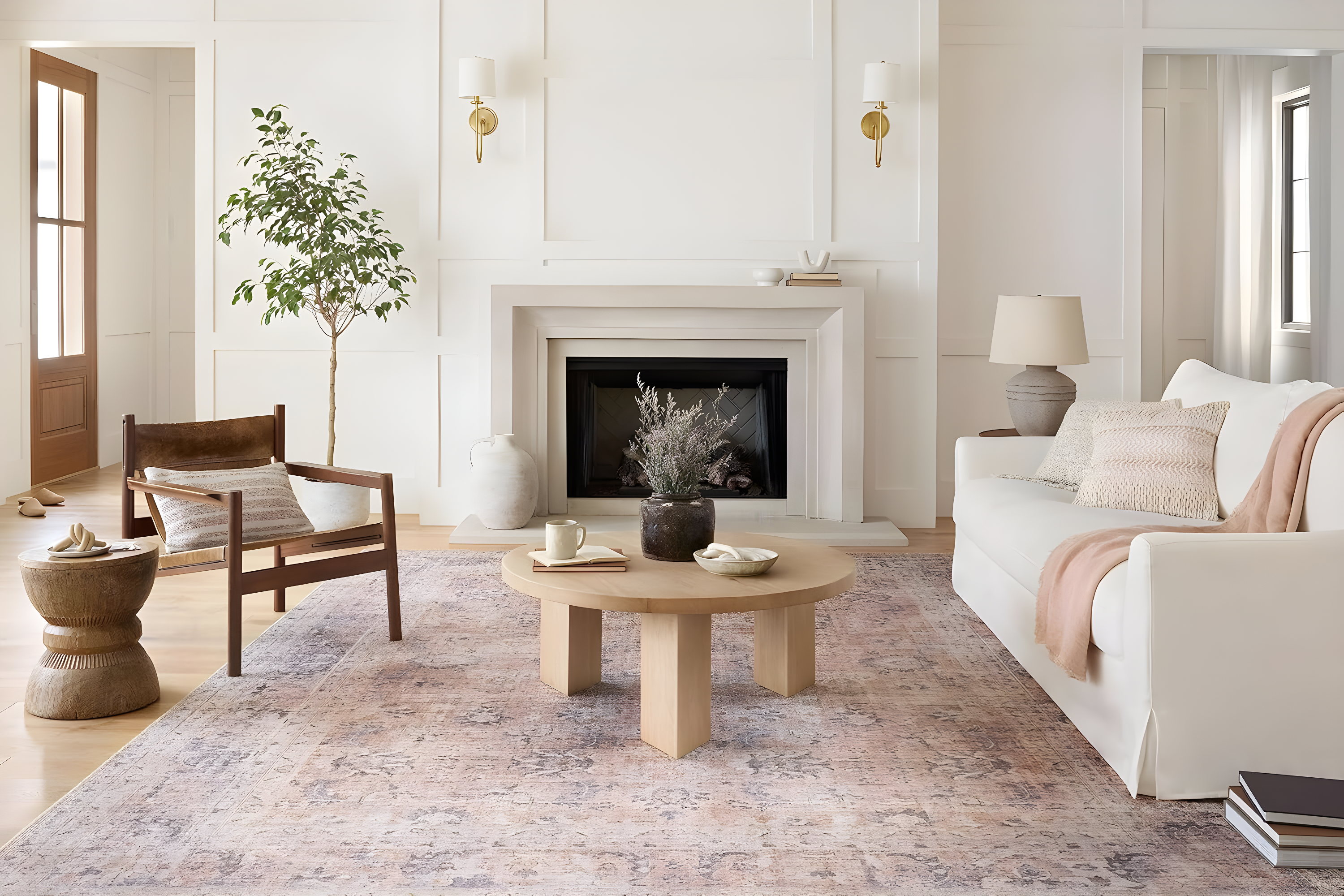 Roze Rug - Blush and Grey / 9' x 12'