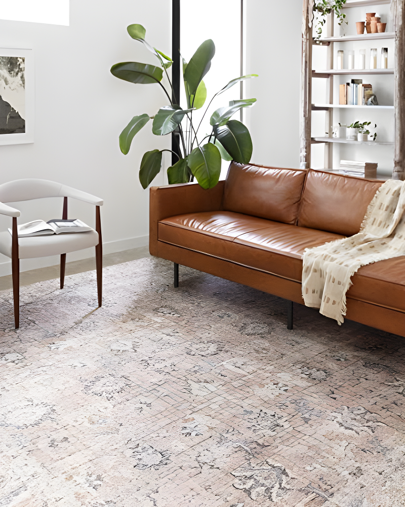 Roze Rug - Blush and Grey / 9' x 12'