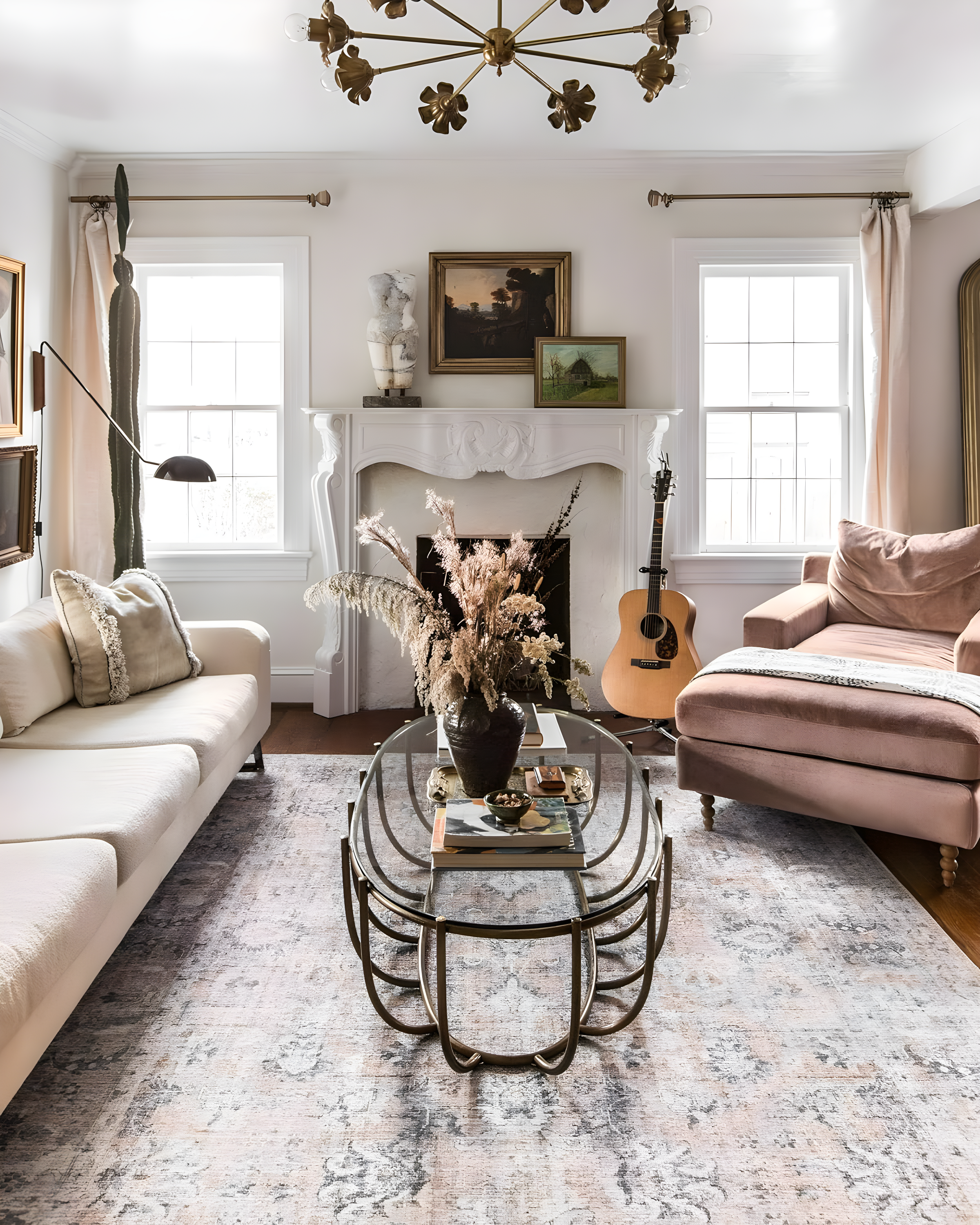 Roze Rug - Blush and Grey / 9' x 12'