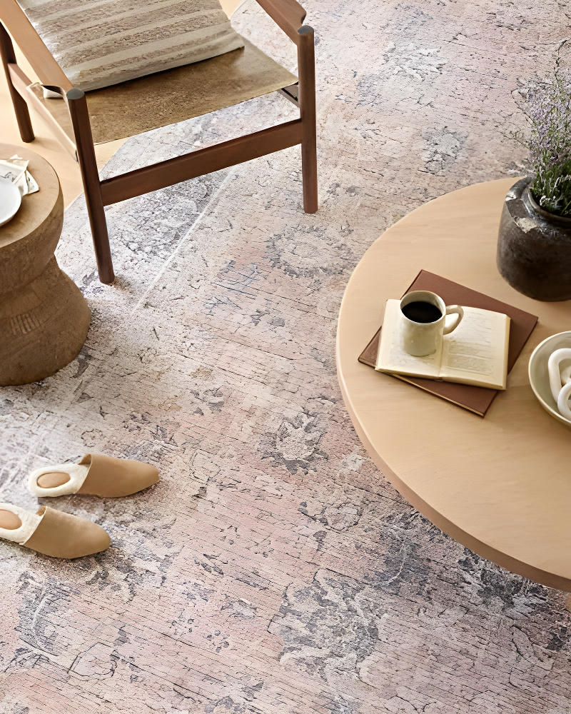 Roze Rug - Blush and Grey / 9' x 12'