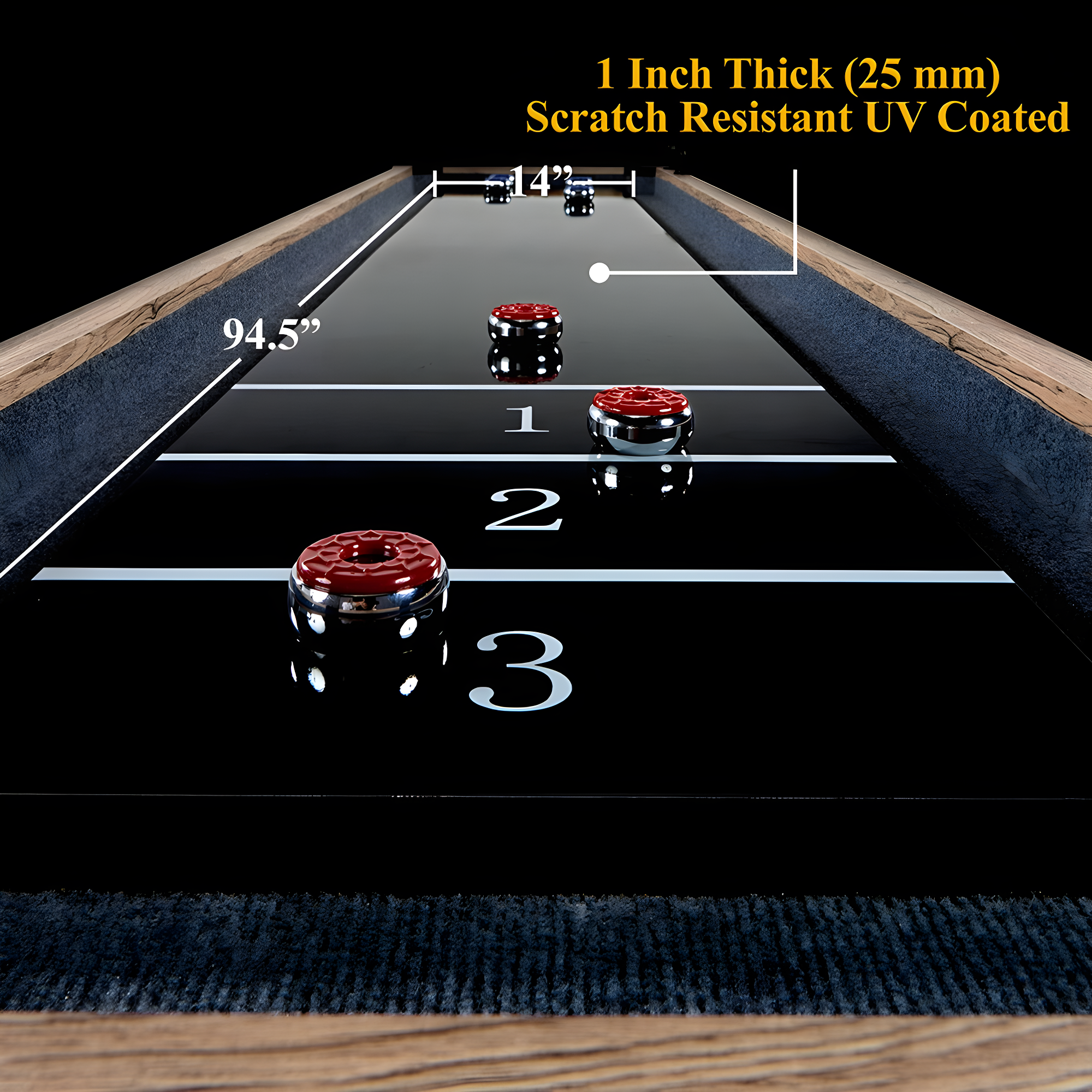Barrington Billiards Company Barrington 9ft Wentworth Shuffleboard Table with 8-Puck Set