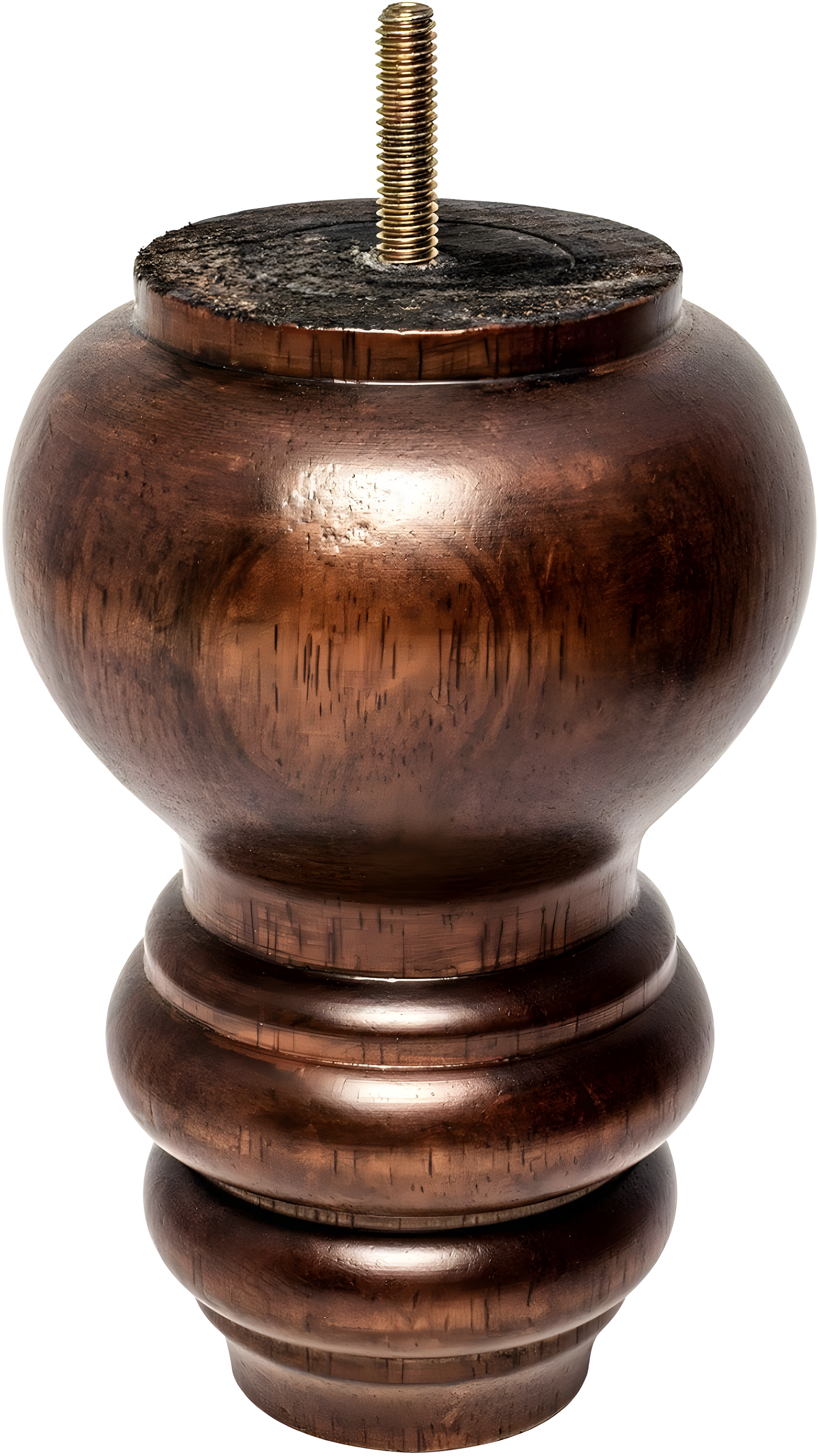 Architectural Products by Outwater L.L.C. 6 in x 4 in Solid Hardwood Round Bun Foot - 1 Piece