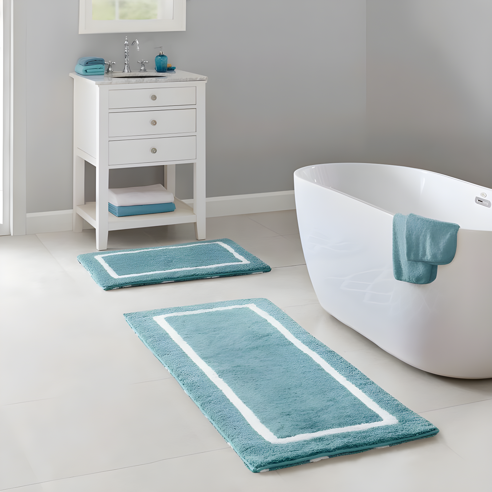 Madison Park Bittman Reversible High Pile Tufted Bath Rug