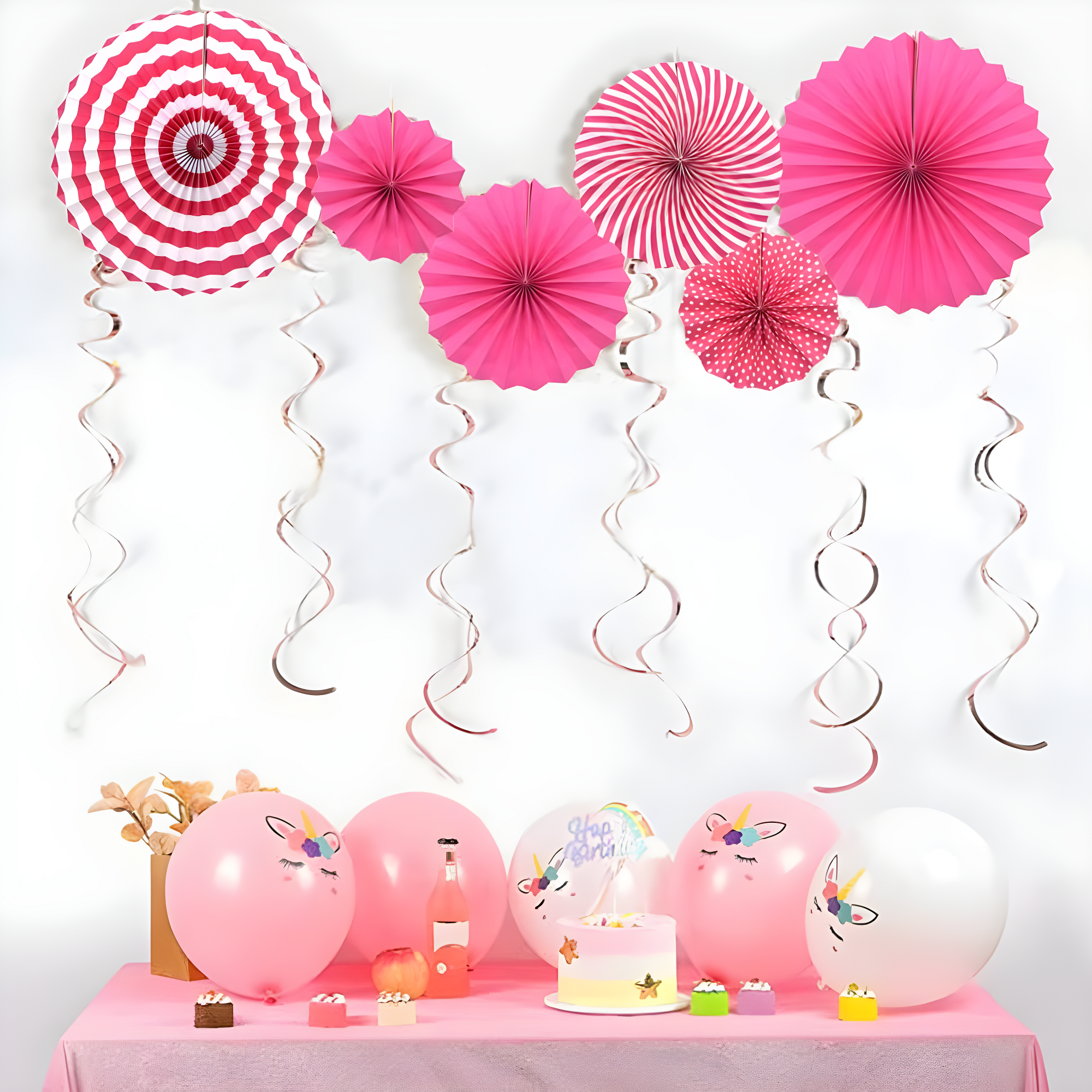 Wmenjiazihan 1 Clearance Hanging Paper Fans Party Set Silver Round Pattern Paper Garlands Decoration For Birthday Shower Graduation Retirement Set Of 6 Inverted Wobbler