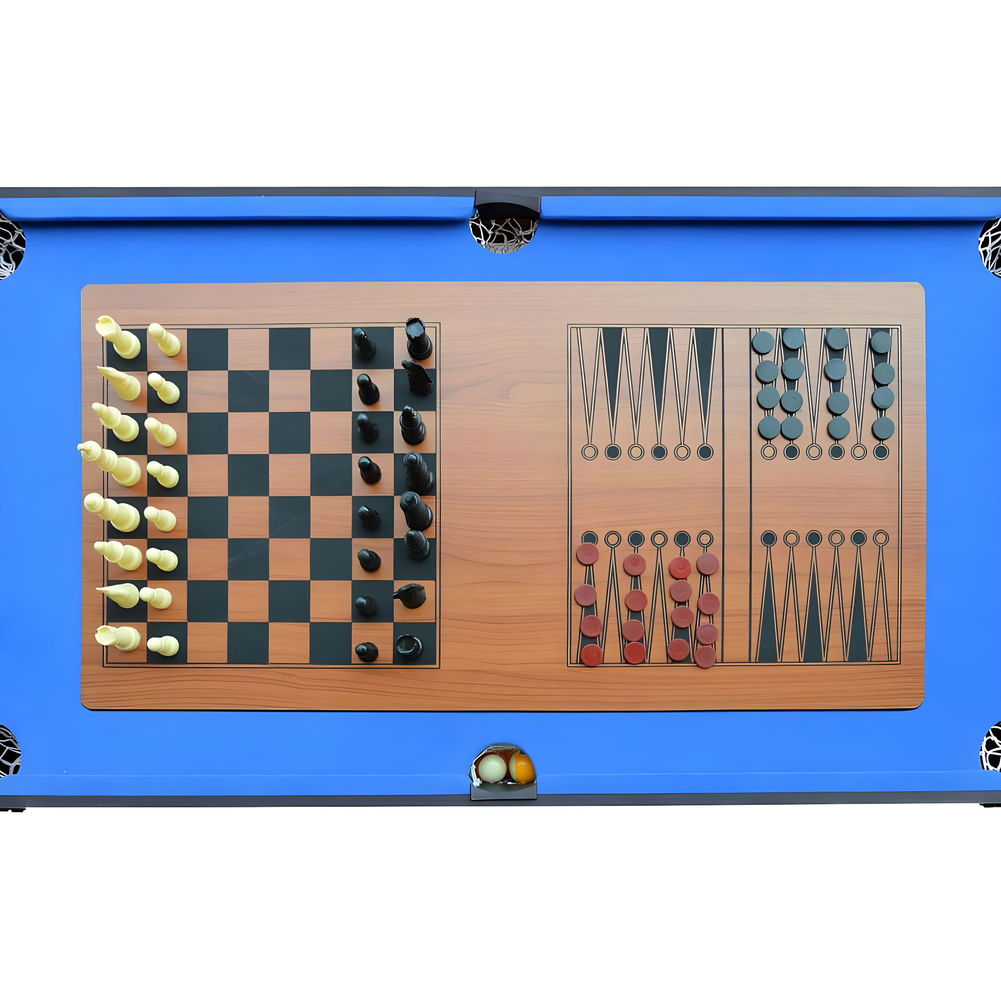 Hathaway Matrix 7-in-1 Multi-Game Table with Foosball, Pool, Tennis, 54-in