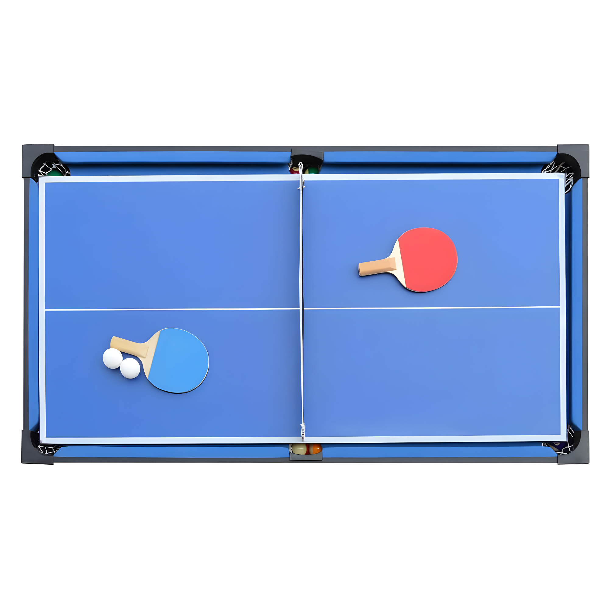 Hathaway Matrix 7-in-1 Multi-Game Table with Foosball, Pool, Tennis, 54-in