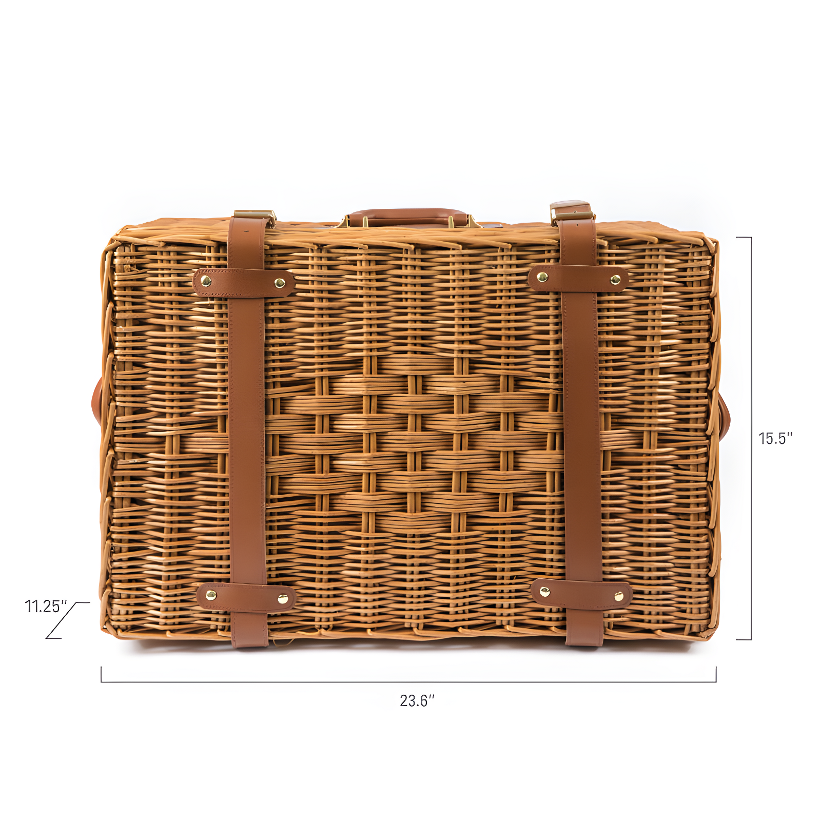 Picnic Time Windsor Luxury Large Wicker Picnic Basket with Picnic