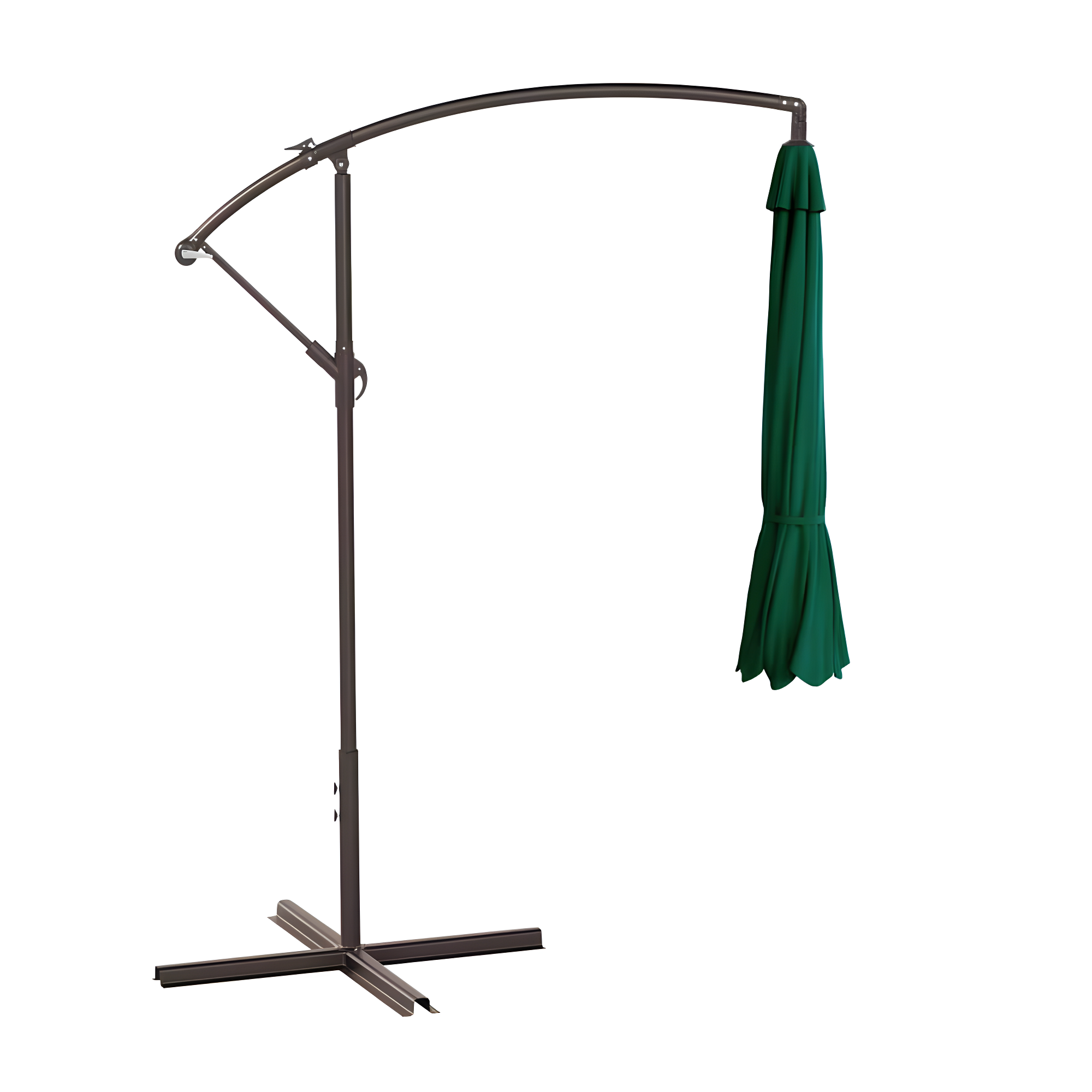 Polytrends Weller 10-foot Offset Cantilever Hanging Patio Umbrella Green
