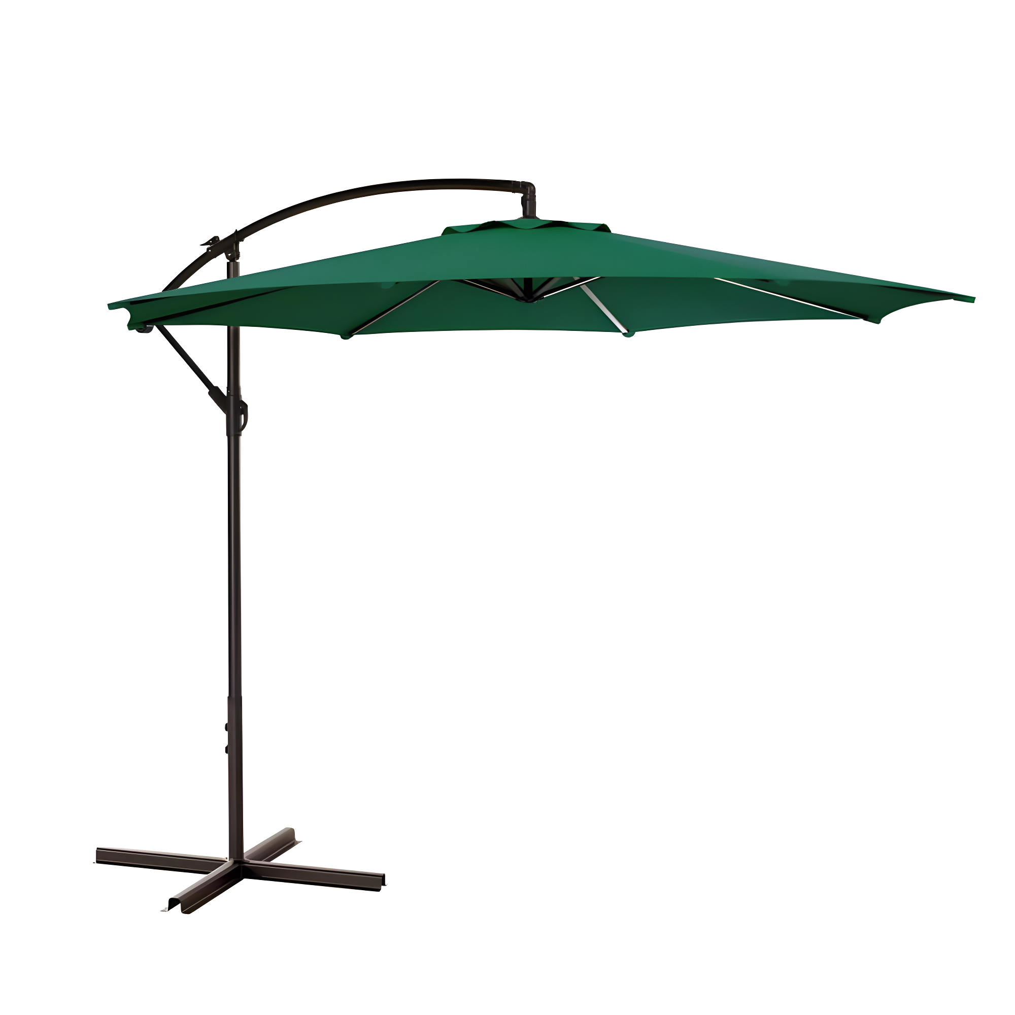 Polytrends Weller 10-foot Offset Cantilever Hanging Patio Umbrella Green
